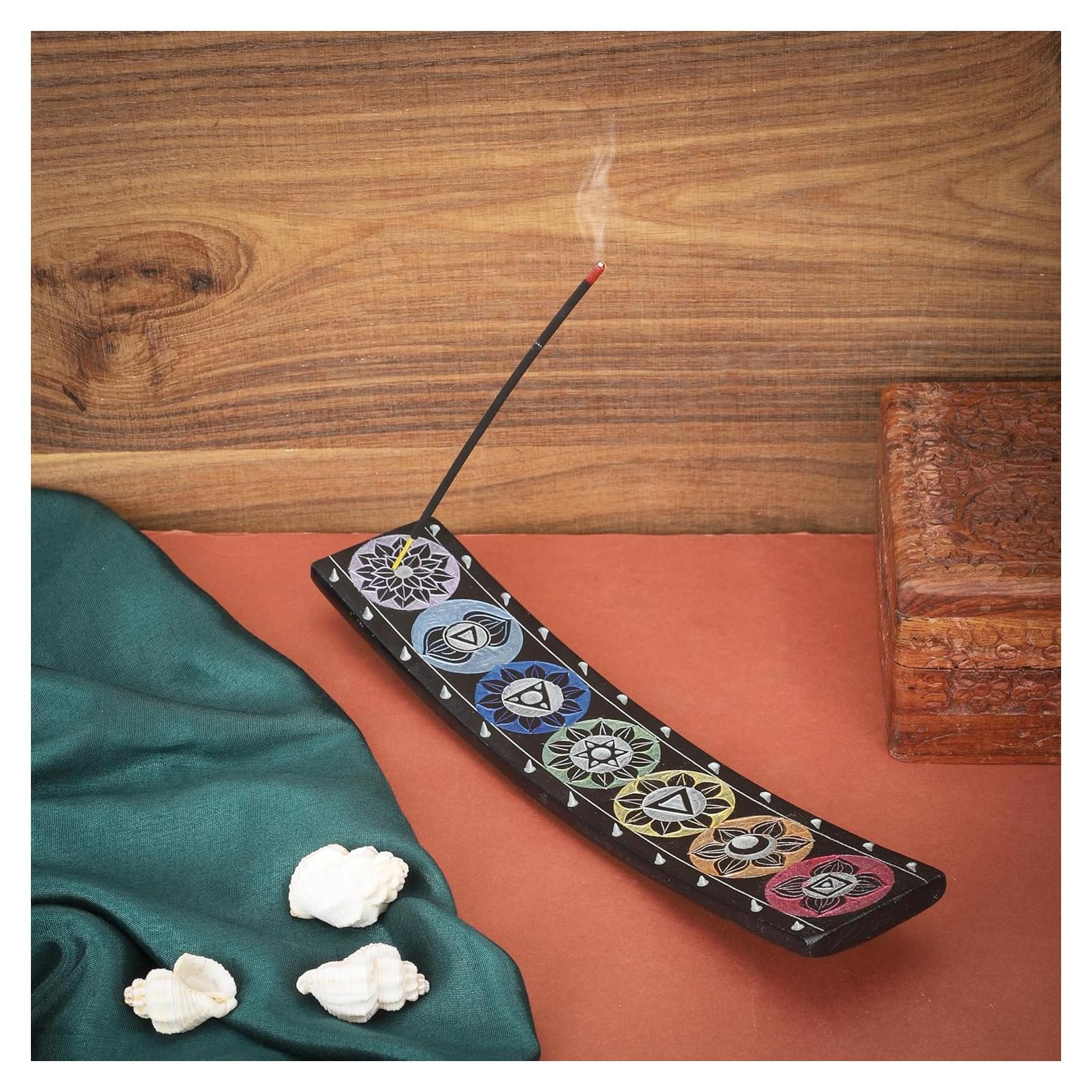 Soporte para Incienso de Mármol Negro Ajuny 25.4x5.1cm