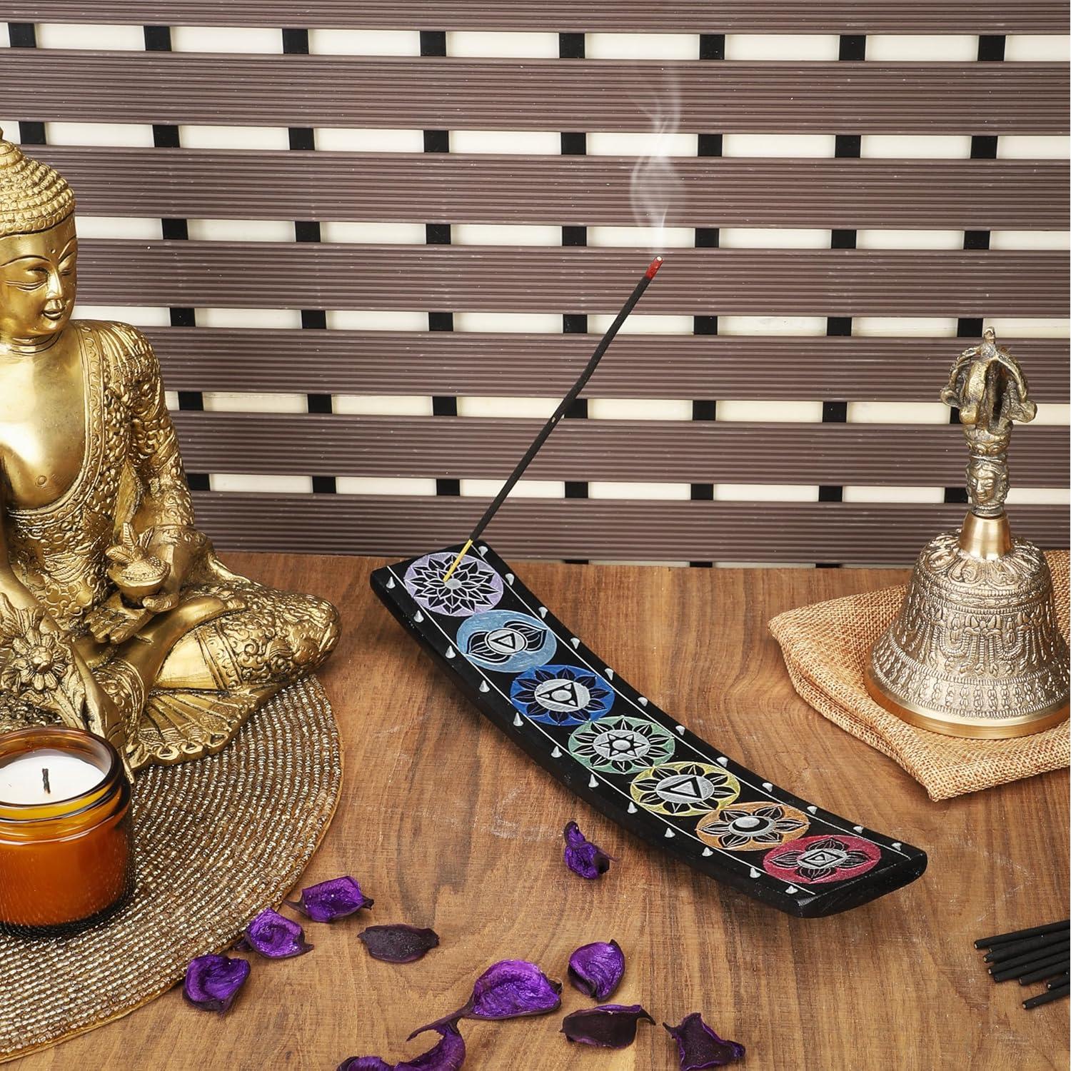 Soporte para Incienso de Mármol Negro Ajuny 25.4x5.1cm