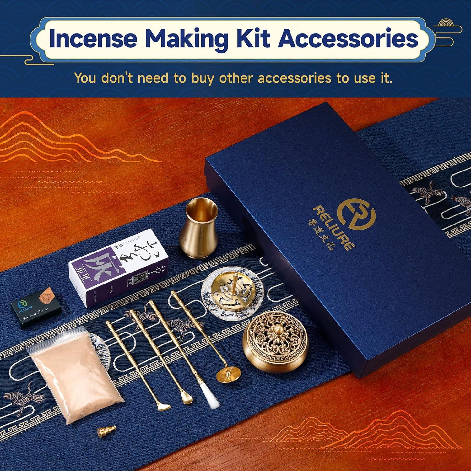 Kit de quemador de incienso RE RELIURE con polvo de sándalo