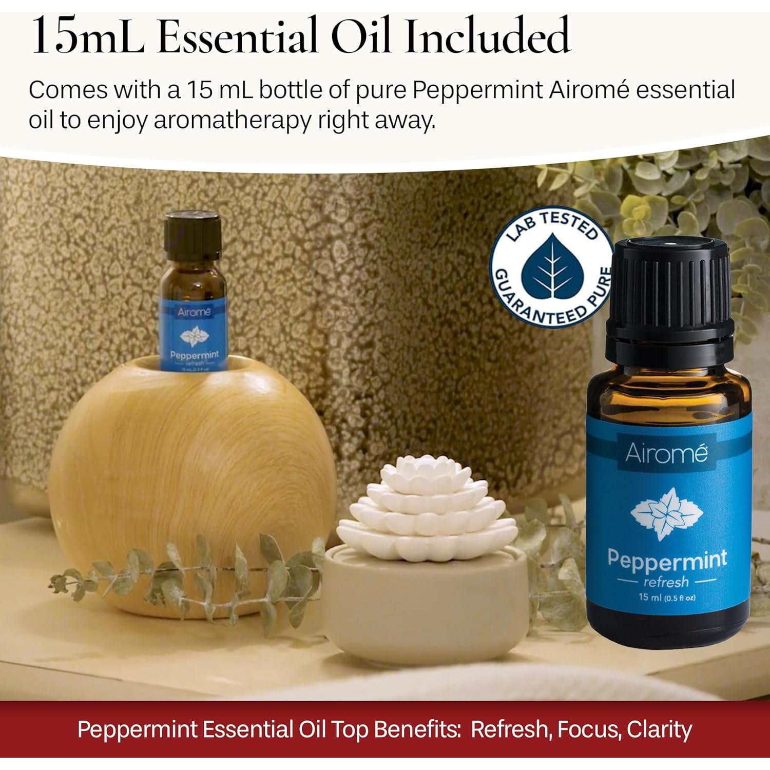 Difusor de Aceite Esencial Airomé Blanco Suculento 15ml Menta