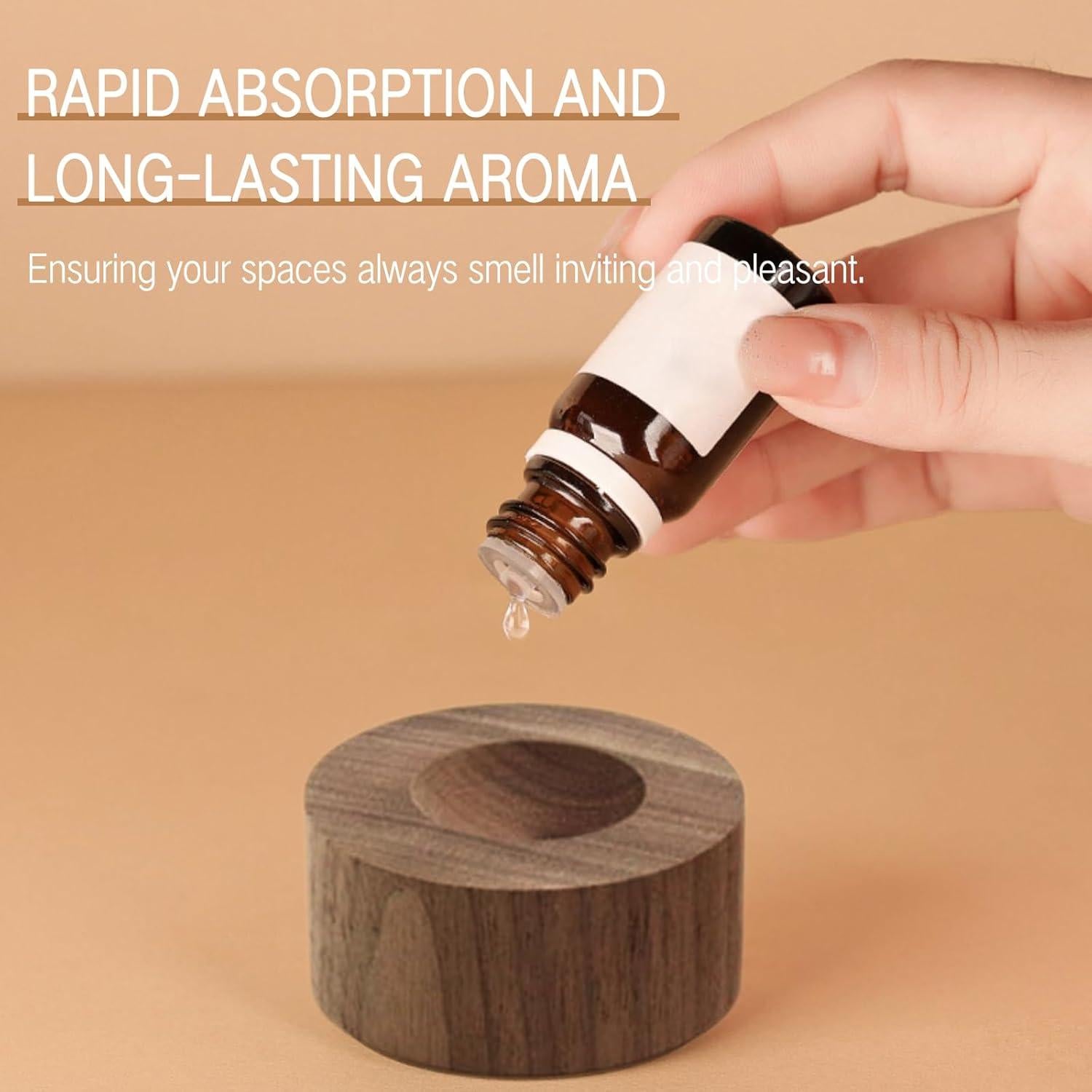 Difusor de Aceite Esencial de Madera SAMIQU - 2 Piezas