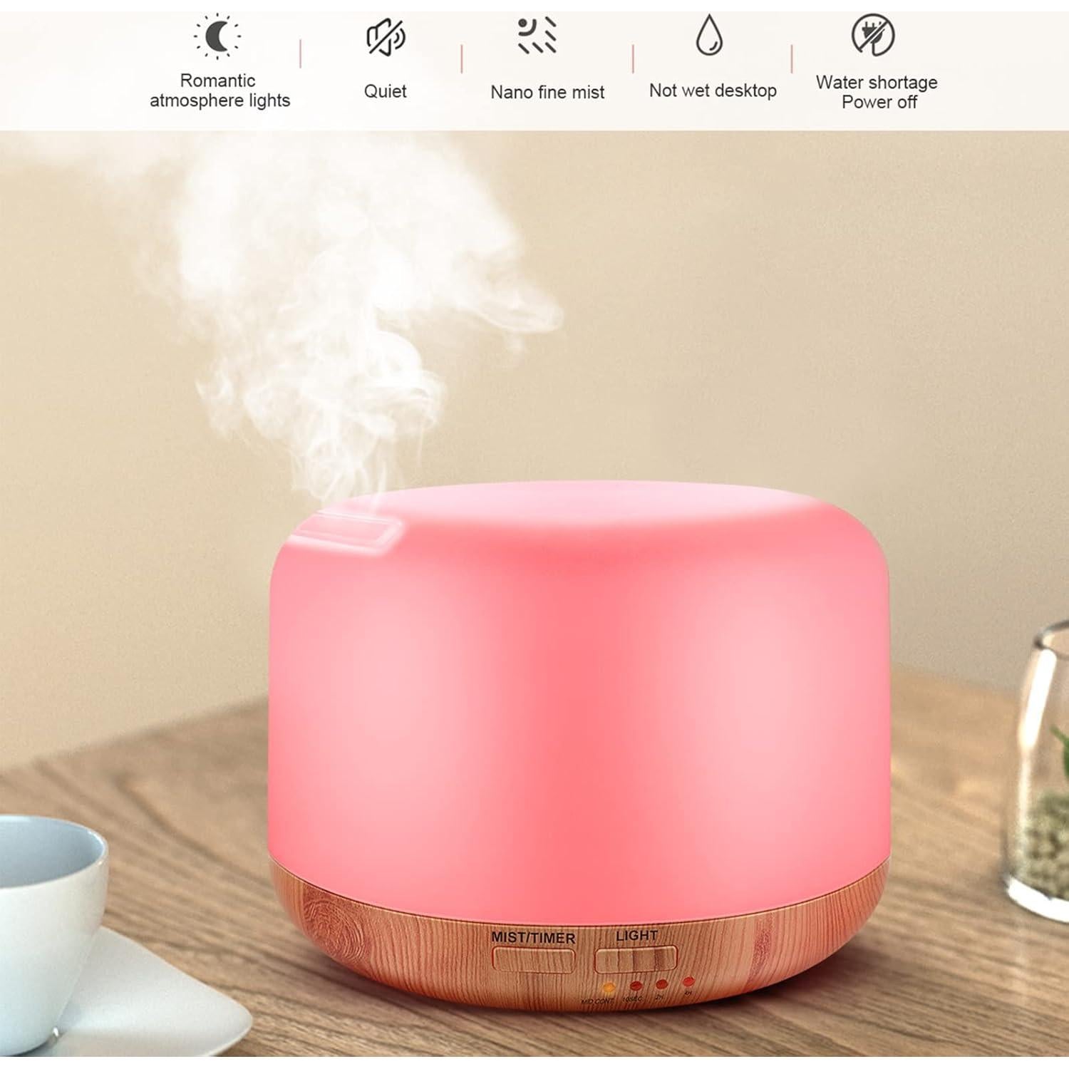 Difusor de Aceite Esencial Marchred 300ML Ultrasónico con Control Remoto