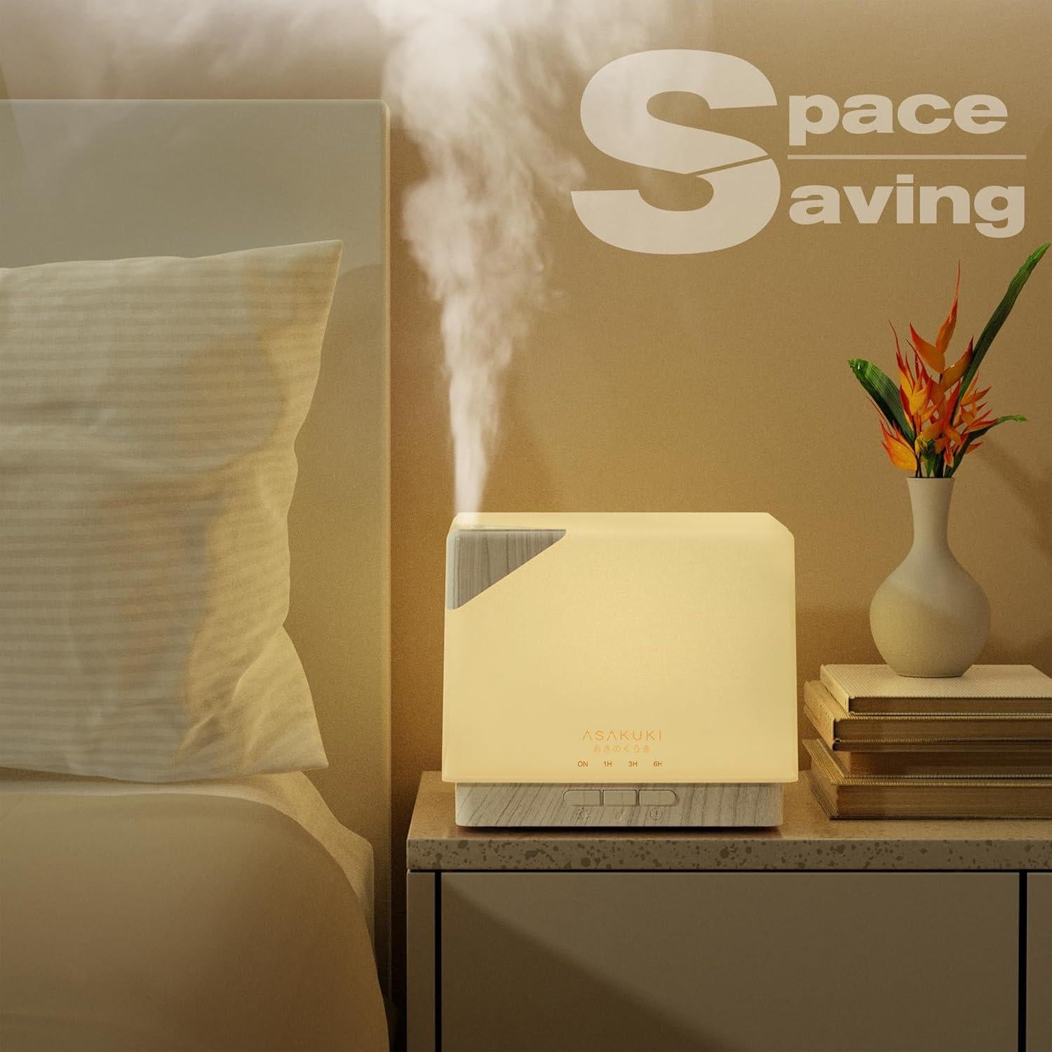 Difusor de Aceite Esencial ASAKUKI 700ml Ultrasonico 5 en 1