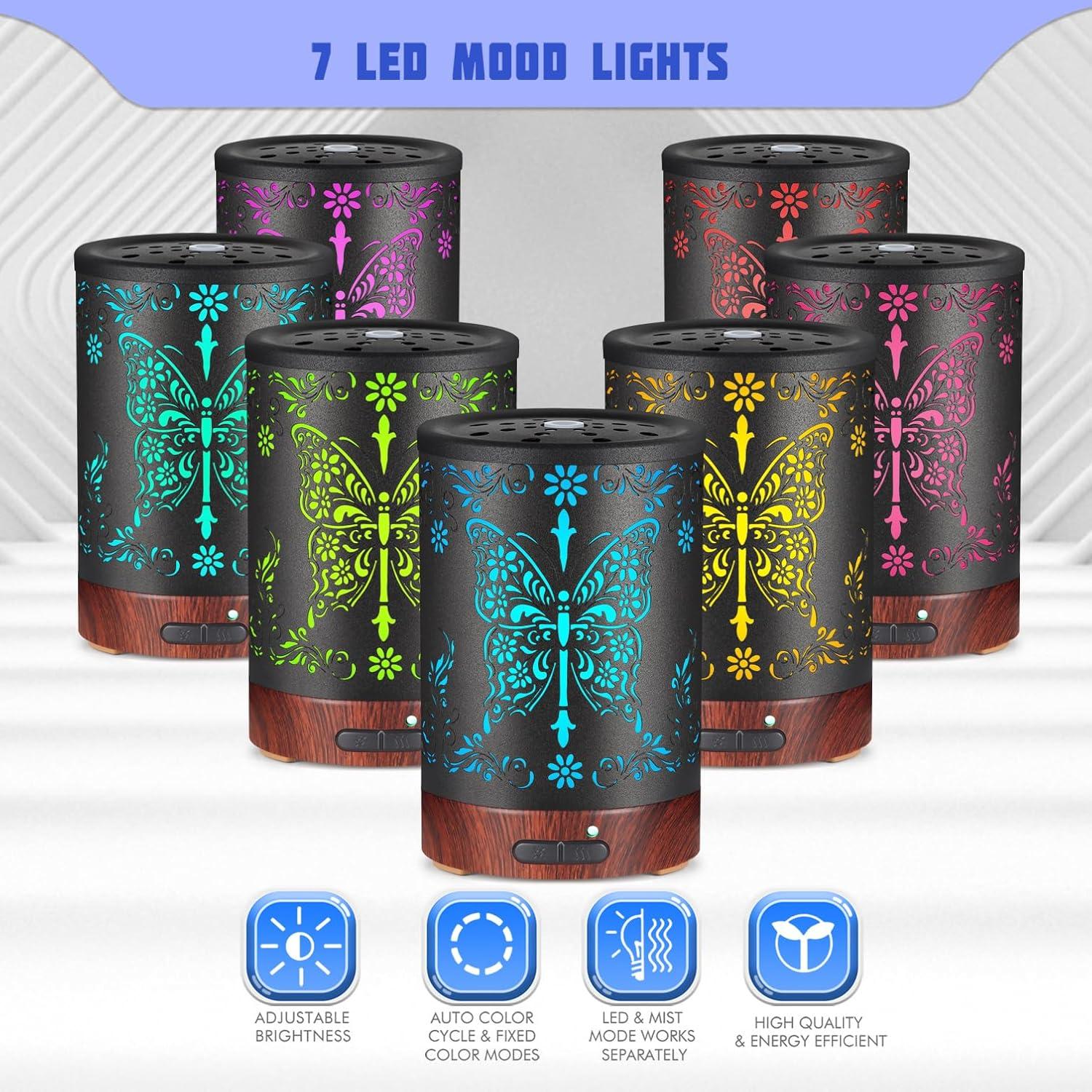 Difusor de Aceites Esenciales KOBODON 200ML con Luces LED