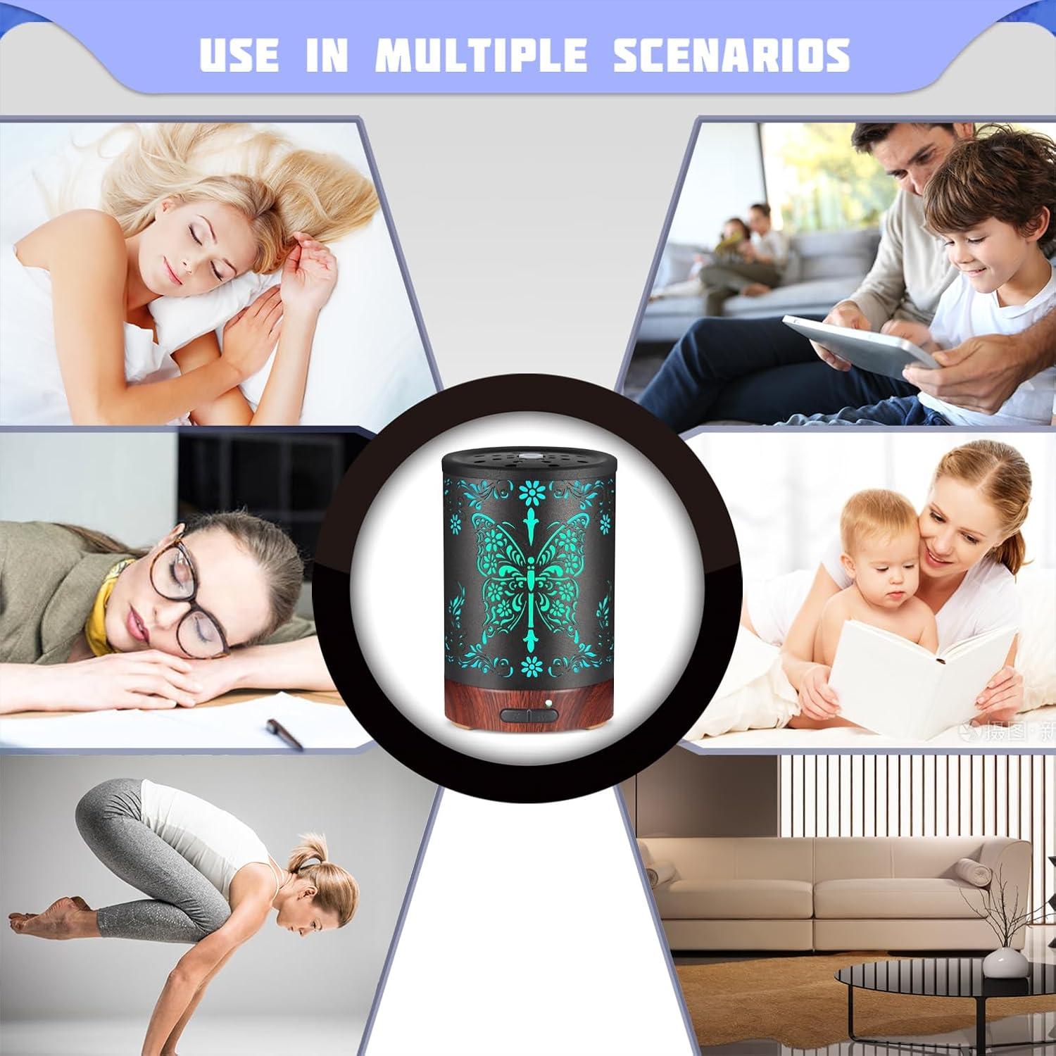 Difusor de Aceites Esenciales KOBODON 200ML con Luces LED