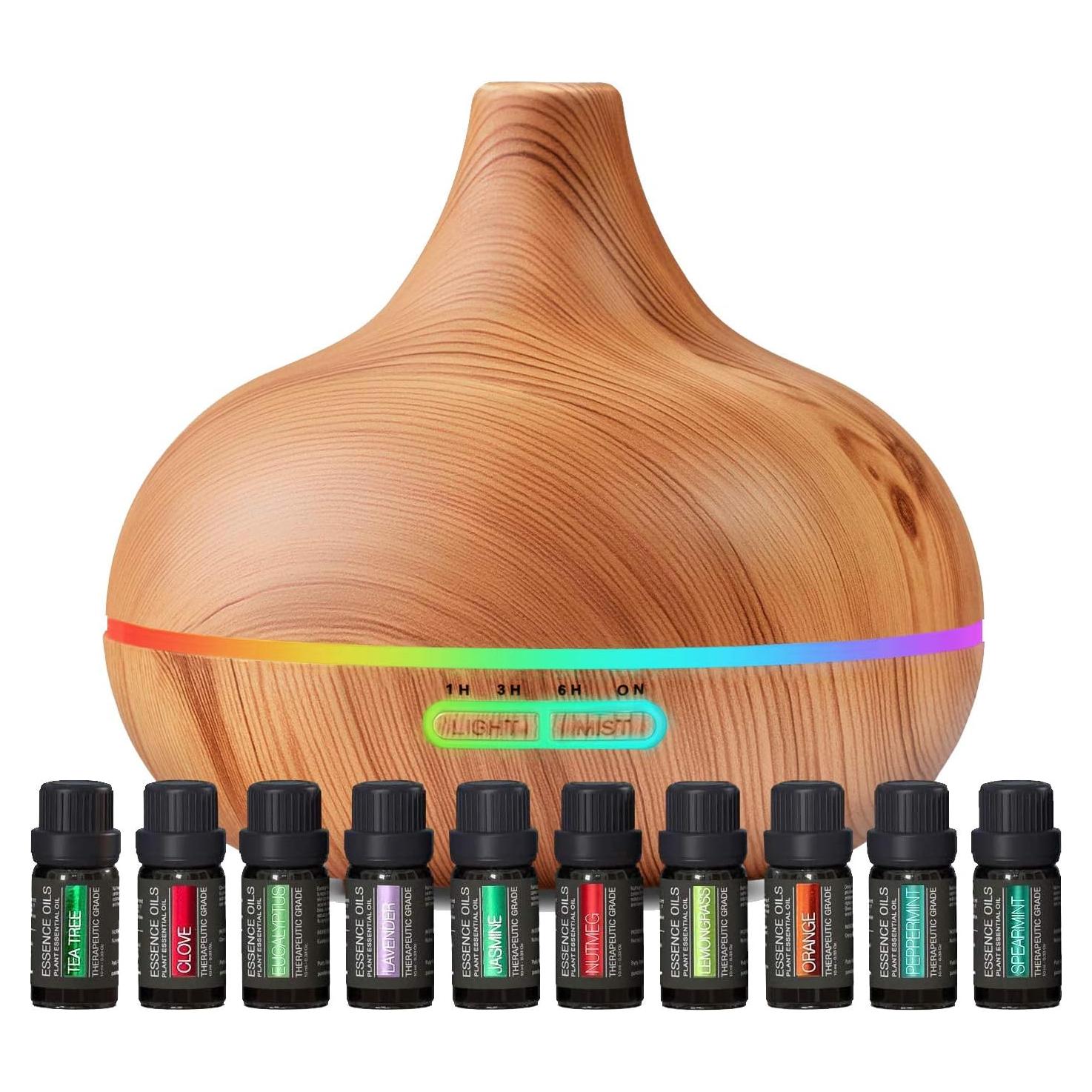 Difusor de Aromaterapia Pure Daily Care con 10 Aceites Esenciales