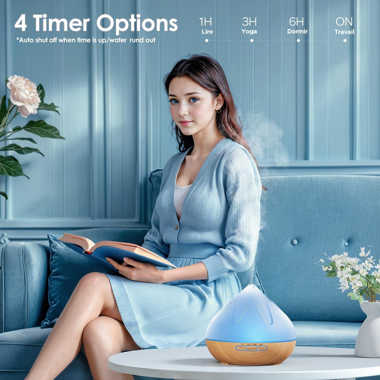 Difusor de Aceite Esencial Dynooper 500ml con Control Remoto