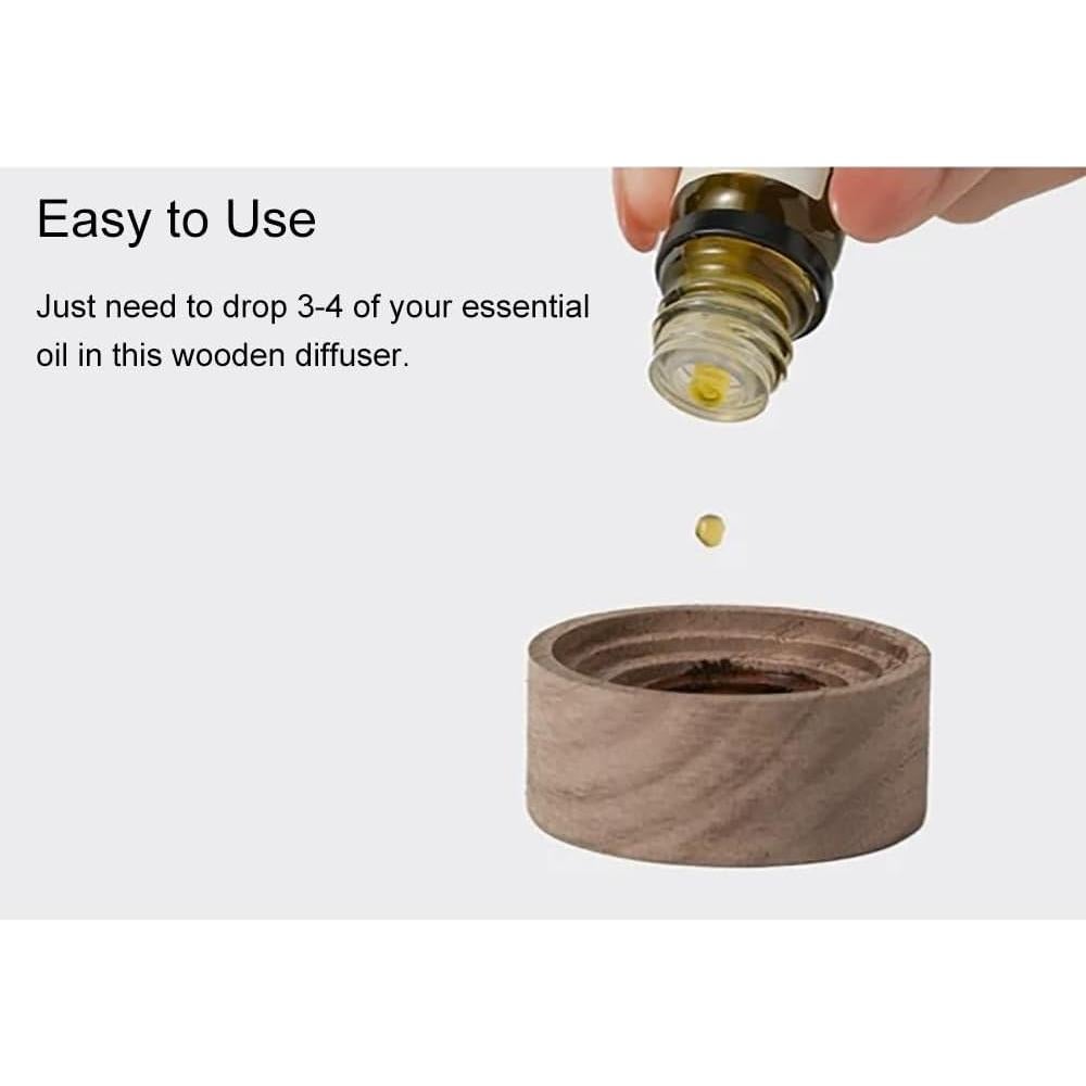 Difusor de Aceite Esencial de Madera NaYiissi Redondo 5x5 cm