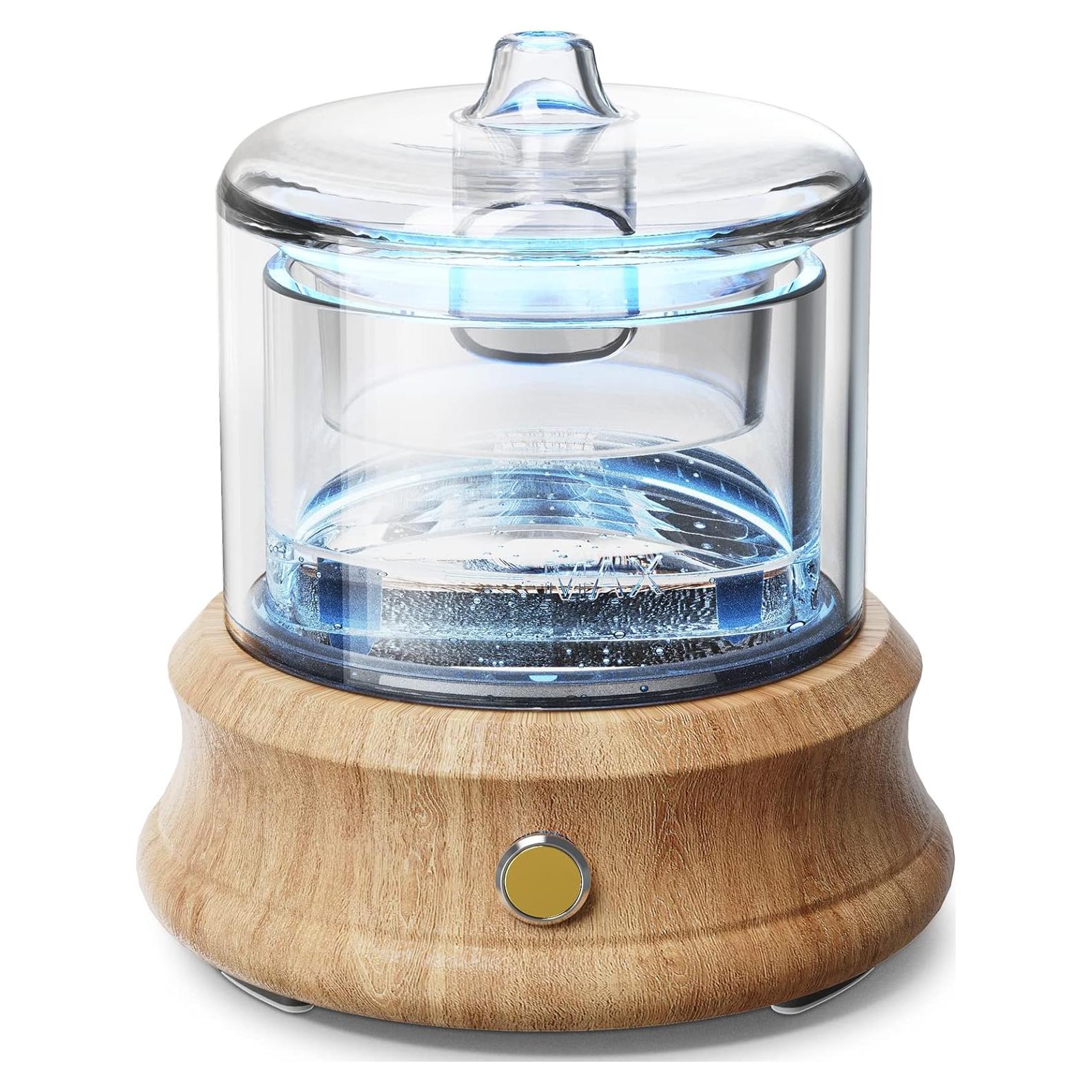 Difusor de Aceite Esencial Lecdura 80ML Vidrio y Madera USB