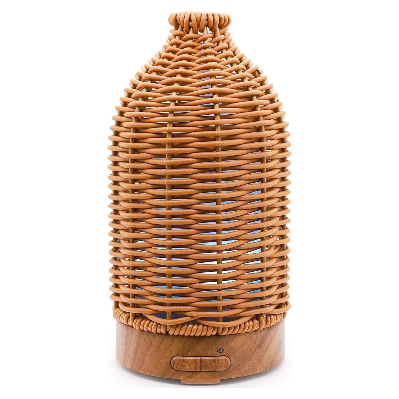 Difusor de Aceite Esencial Victoria Aroma 100ml Ratán LED 7 Colores