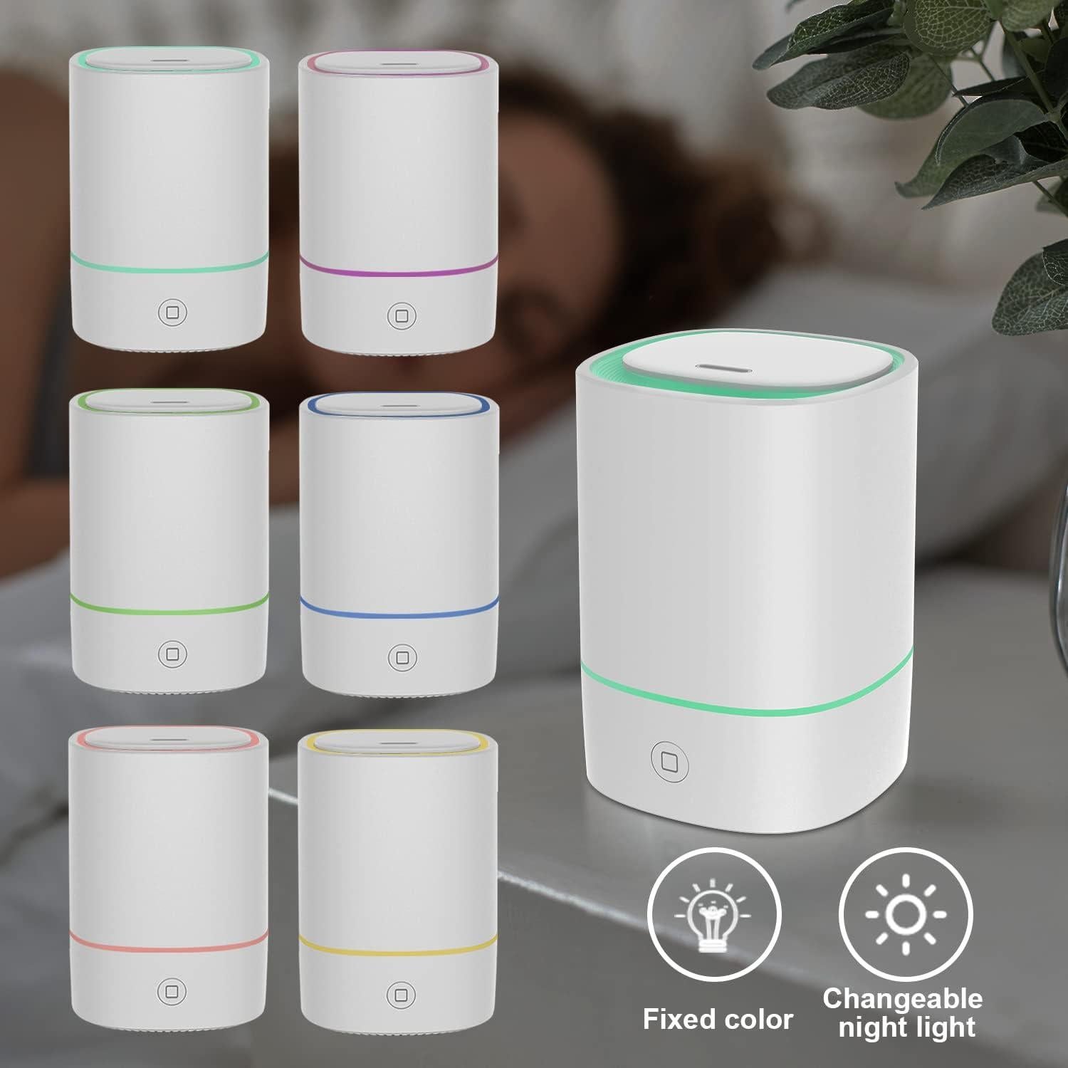 Difusor de Aromaterapia FUSMLI 150ml USB con 7 Luces LED