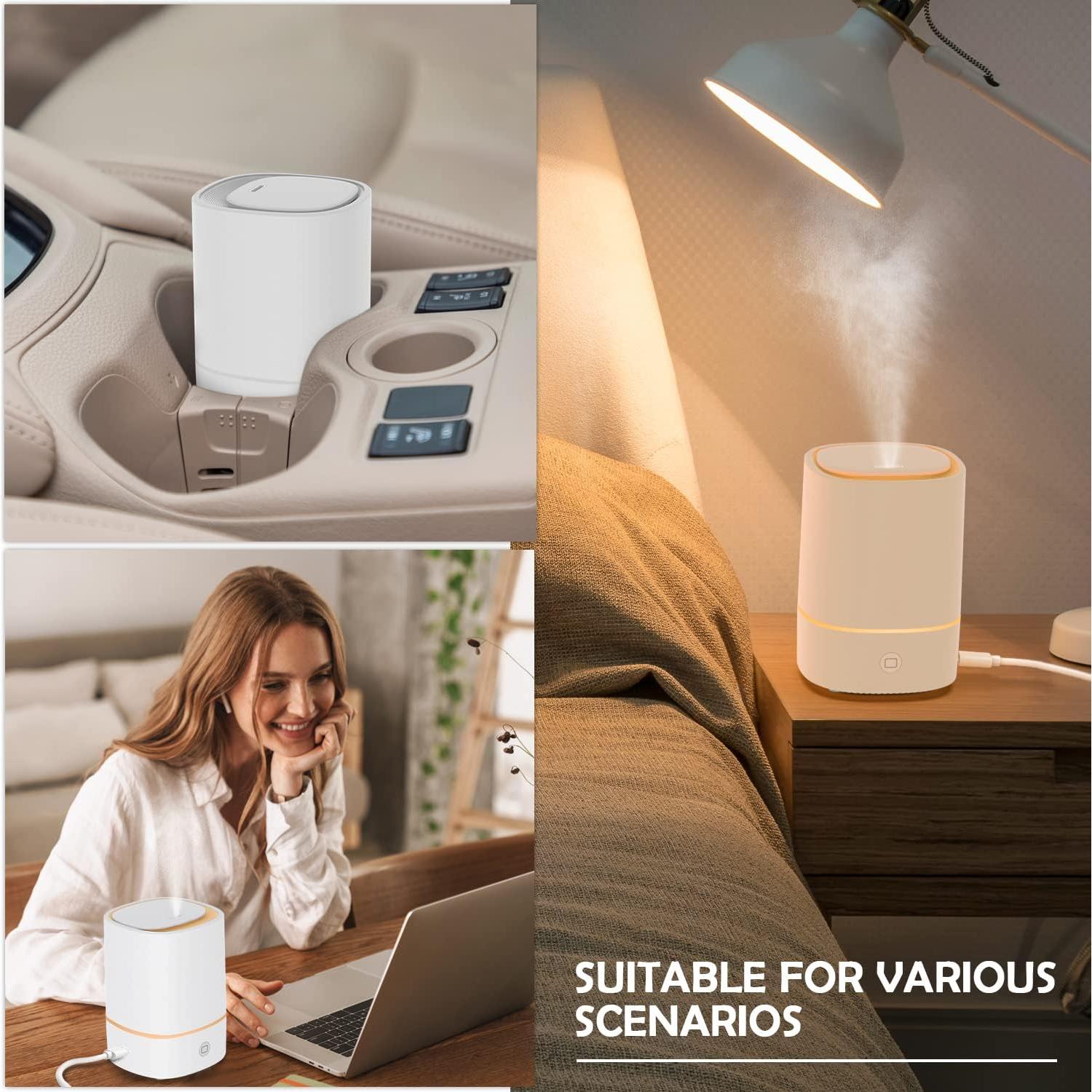 Difusor de Aromaterapia FUSMLI 150ml USB con 7 Luces LED