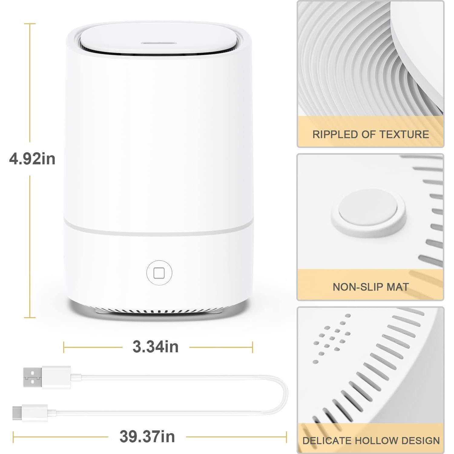 Difusor de Aromaterapia FUSMLI 150ml USB con 7 Luces LED