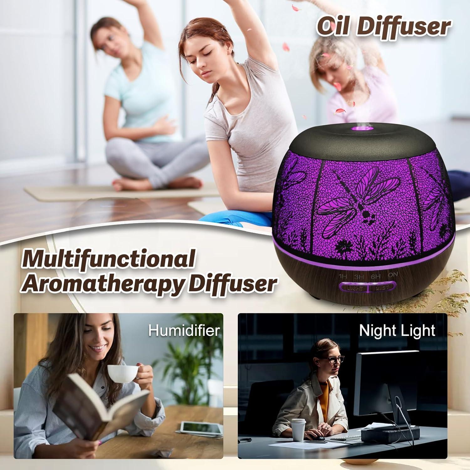 Difusor de Aceites Esenciales Roonbo 400ml Control Remoto