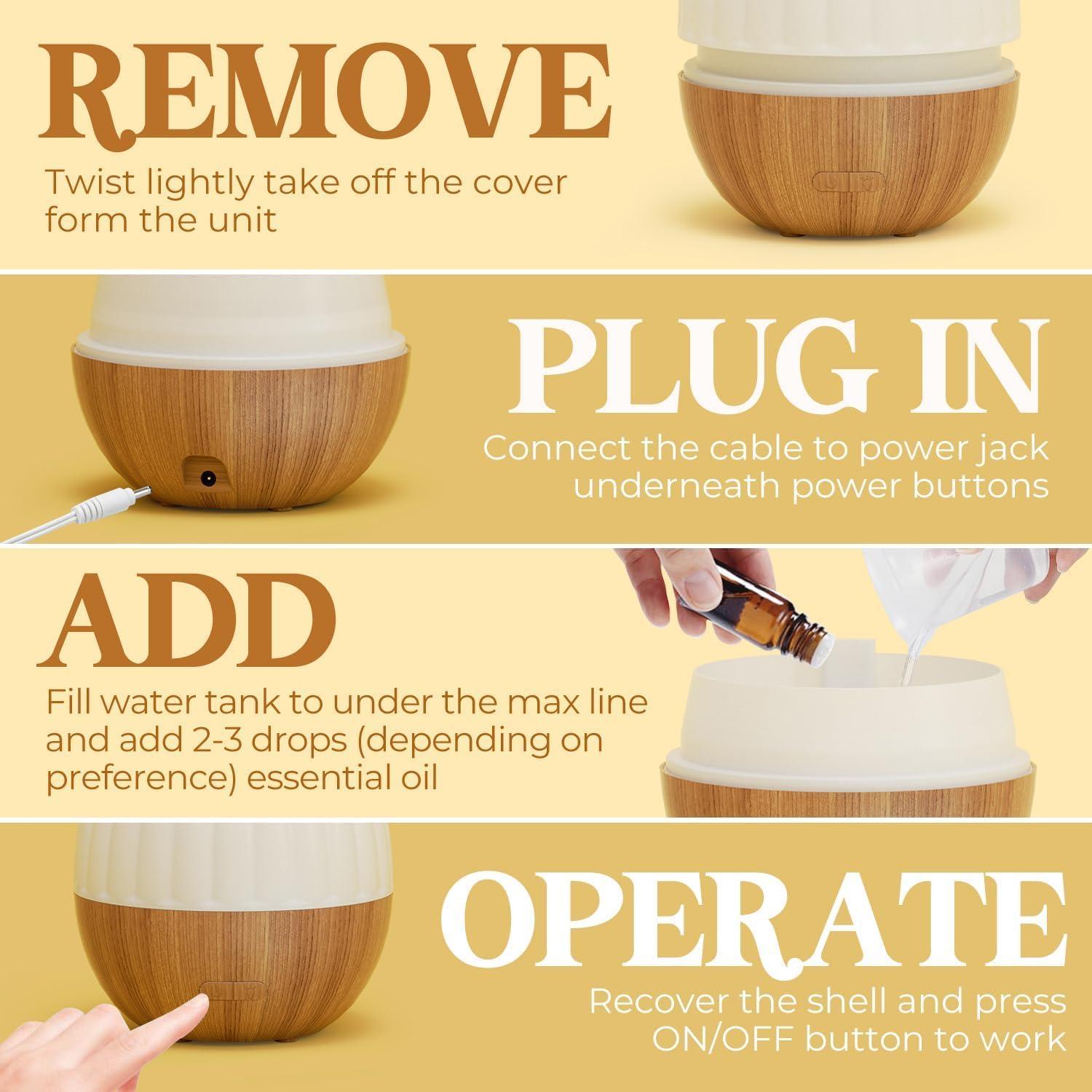 Difusor de Aceite Esencial Salking 300ml Ultrasónico con LED