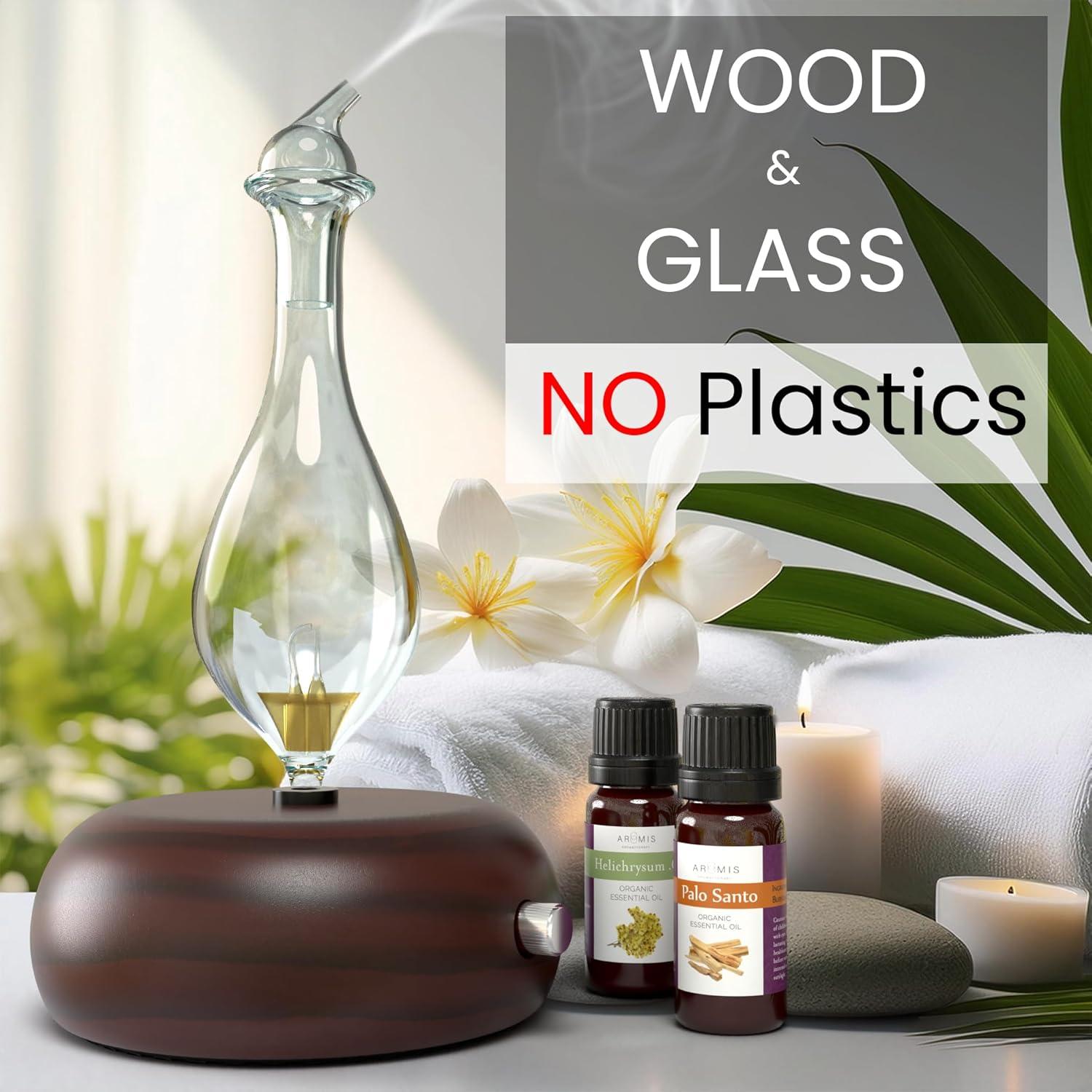 Nebulizador de Aceites Esenciales ArOmis - Vidrio y Madera 100ml