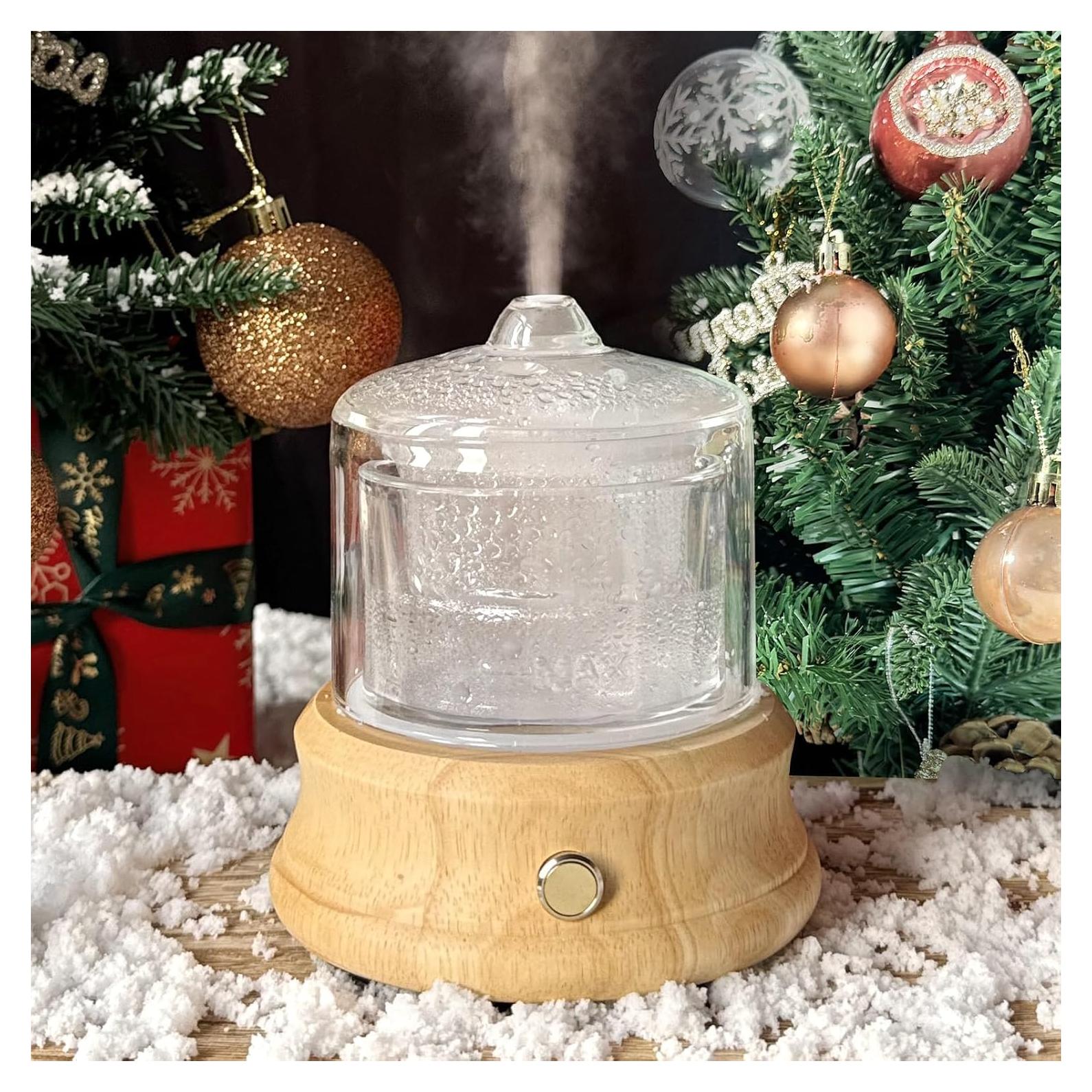 Difusor de Aceite Esencial Lecdura 80ML Vidrio y Madera