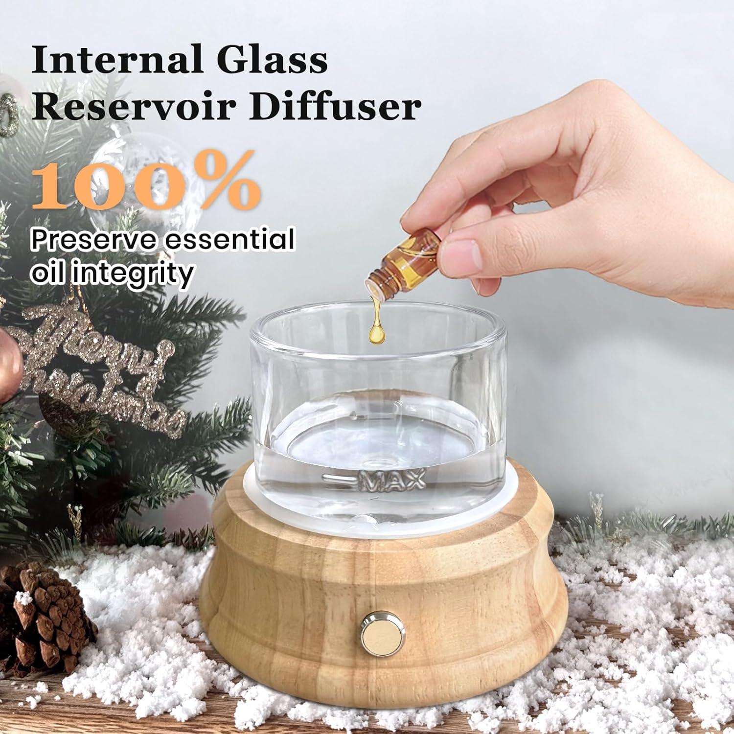 Difusor de Aceite Esencial Lecdura 80ML Vidrio y Madera