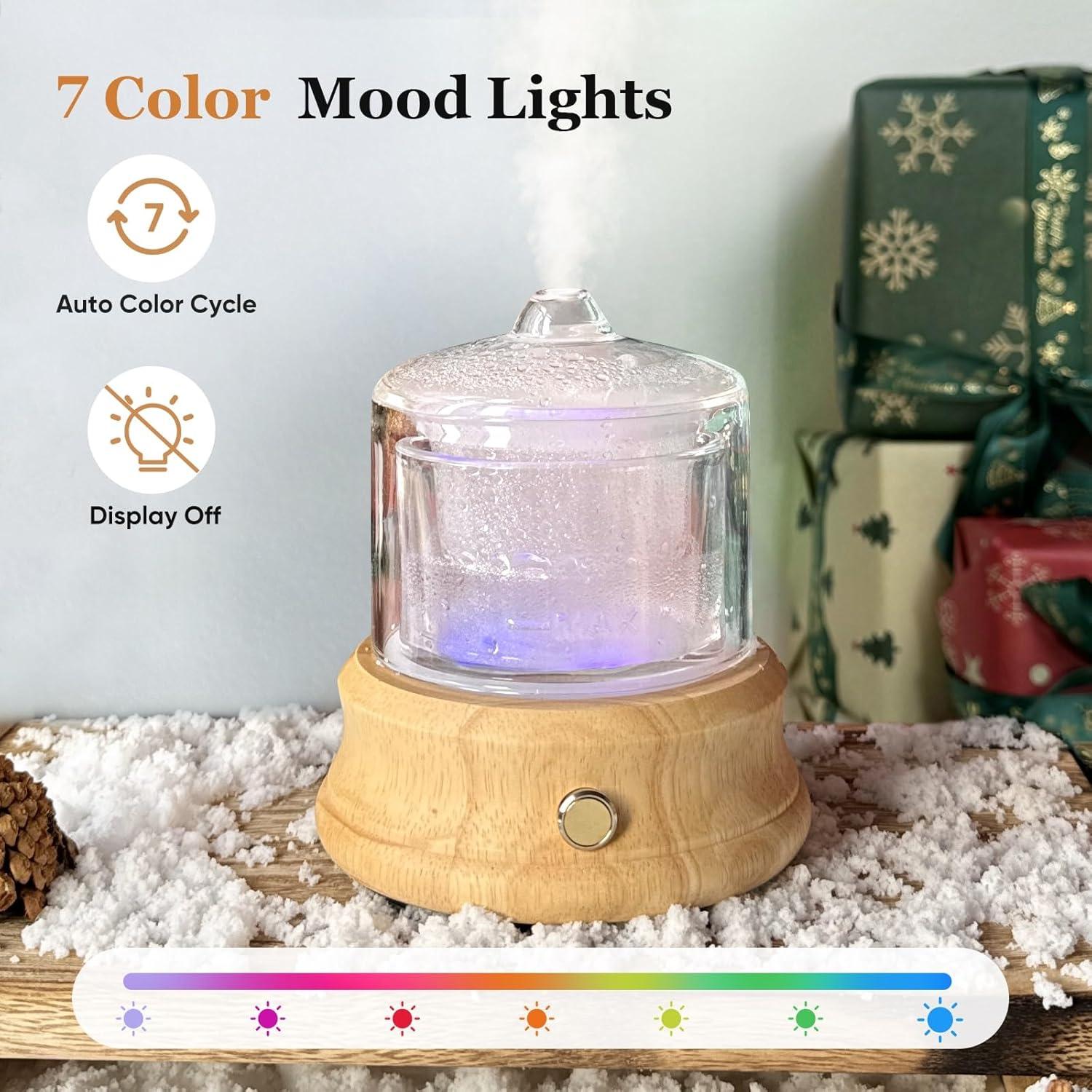 Difusor de Aceite Esencial Lecdura 80ML Vidrio y Madera