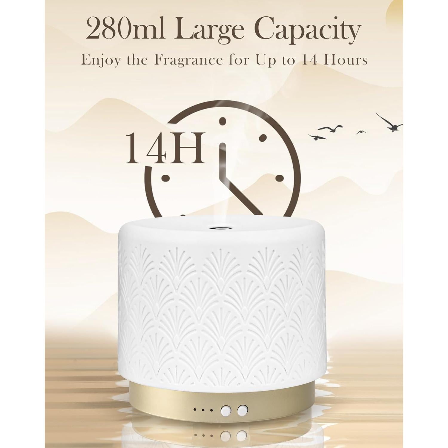 Difusor de Aceite Esencial Onaboviva 280ml Cerámica Coral