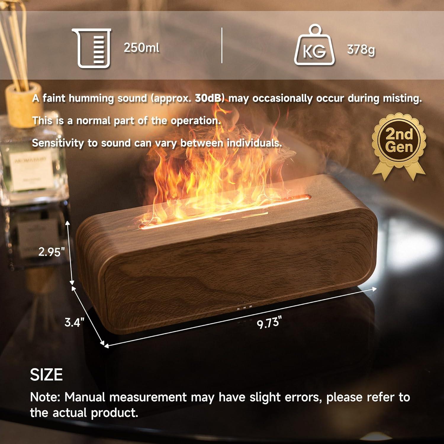 Difusor de Aromaterapia Ultrasónico TMEHM A5 Madera 250ml