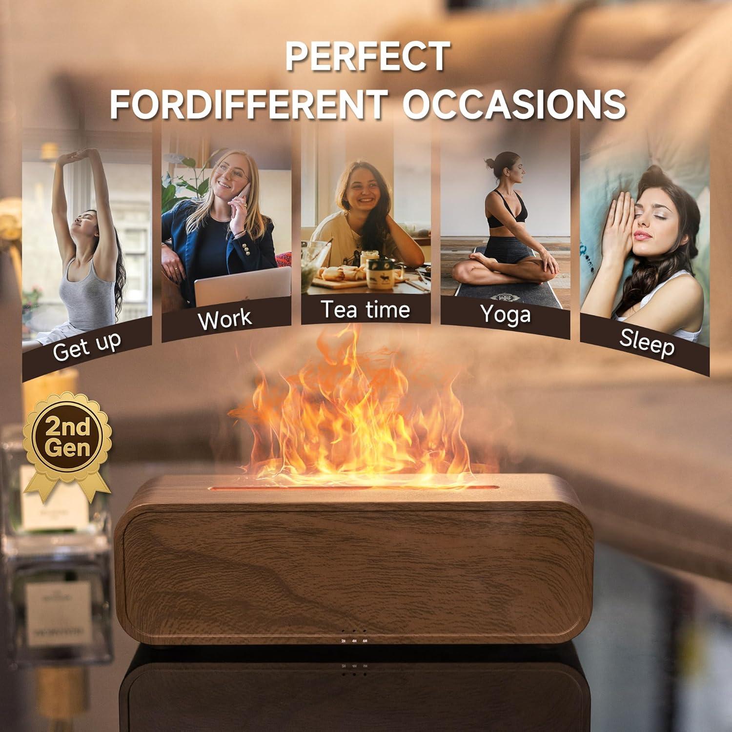 Difusor de Aromaterapia Ultrasónico TMEHM A5 Madera 250ml