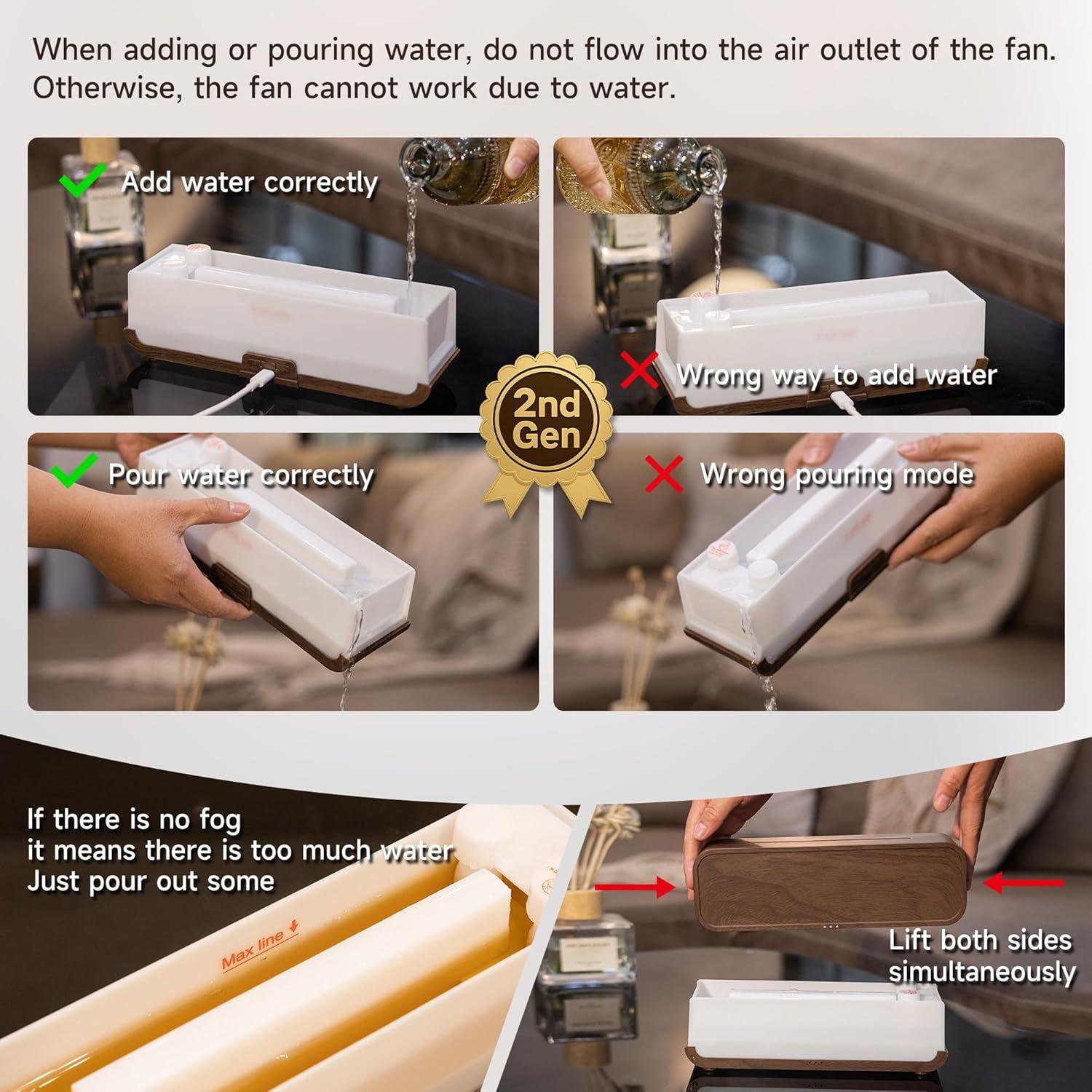 Difusor de Aromaterapia Ultrasónico TMEHM A5 Madera 250ml