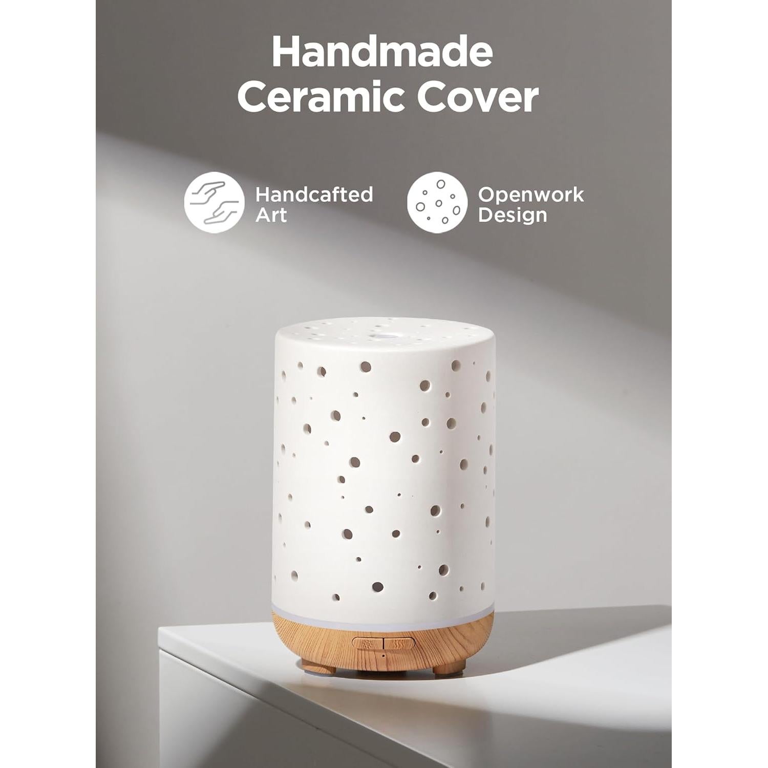 Difusor de Aceite Esencial InnoGear AD15-WR 150ml Cerámica Blanco