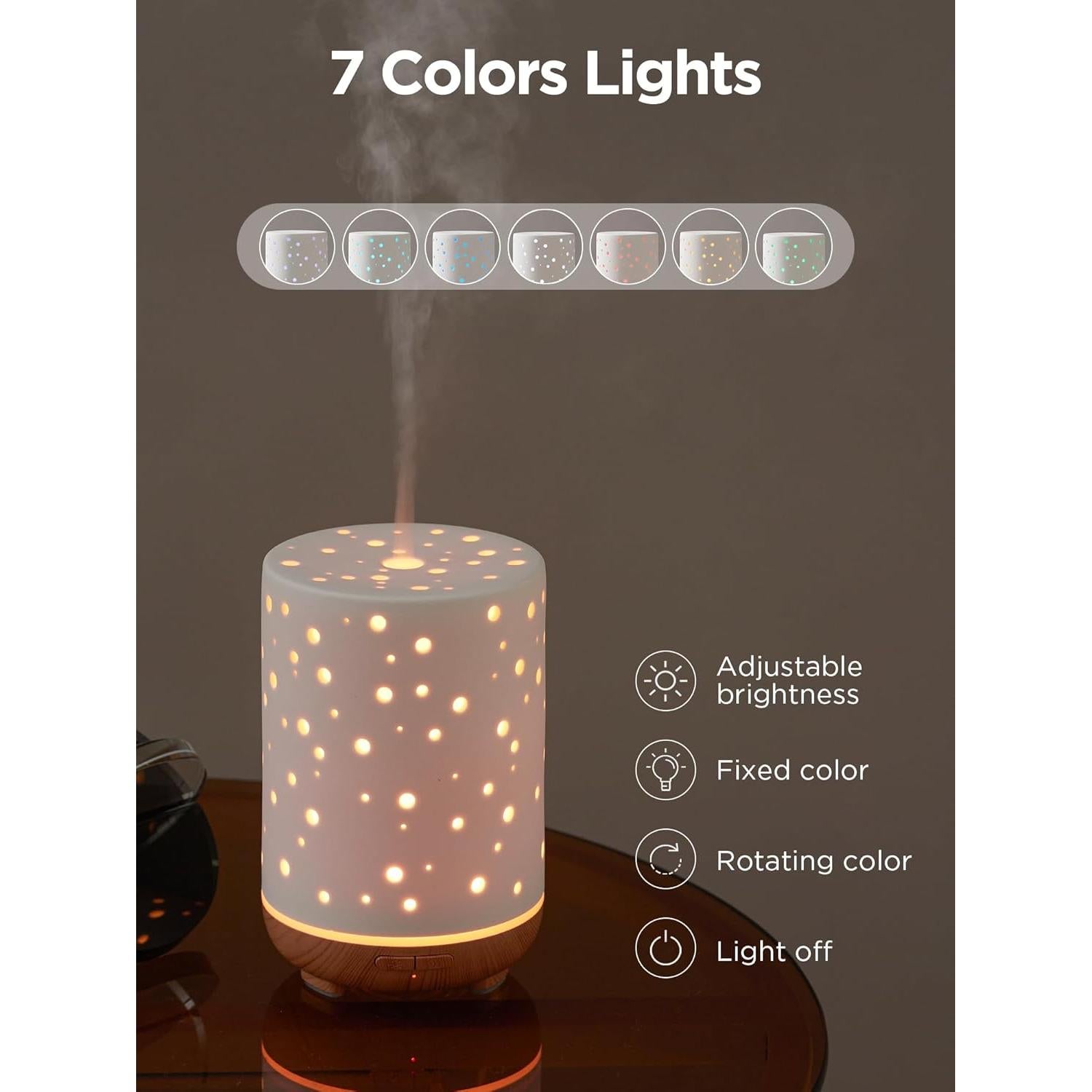 Difusor de Aceite Esencial InnoGear AD15-WR 150ml Cerámica Blanco