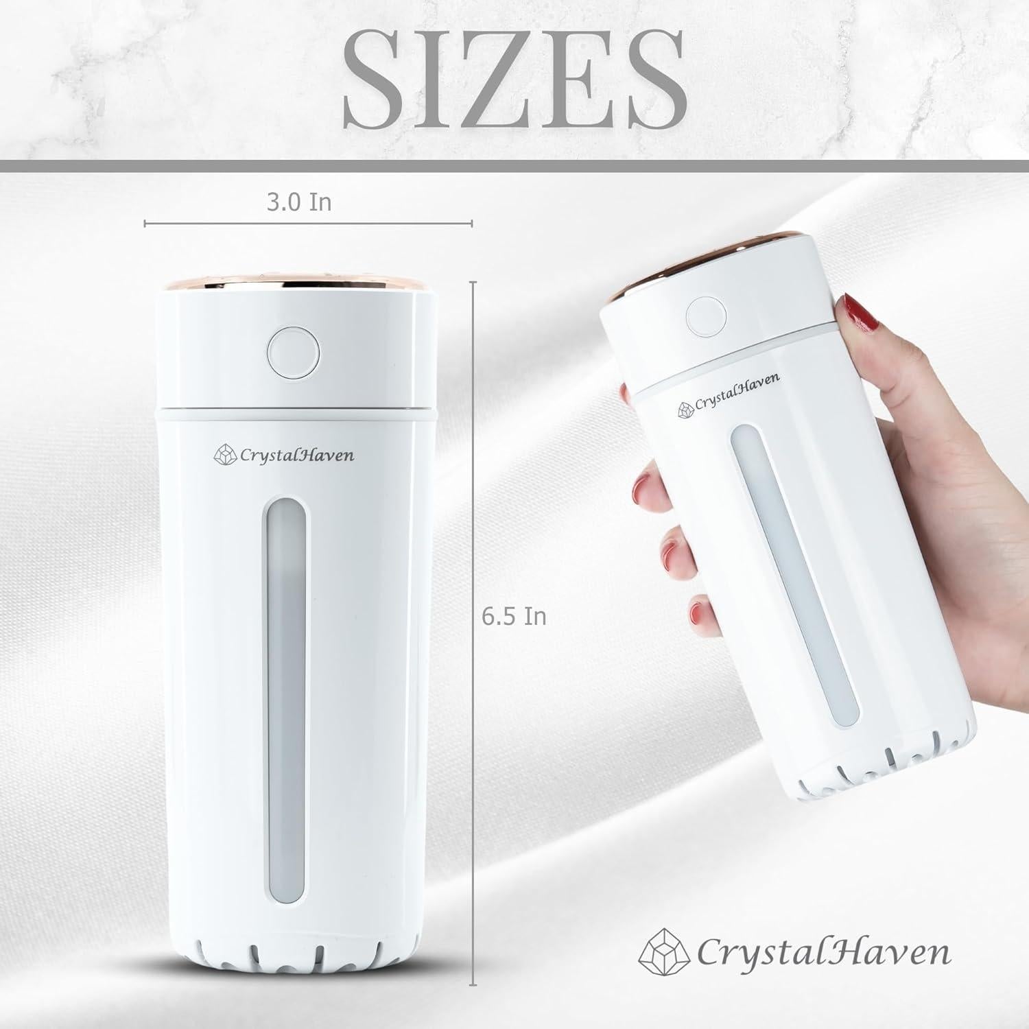 Difusor de Aceite Esencial CrystalHaven 360ml Portátil USB