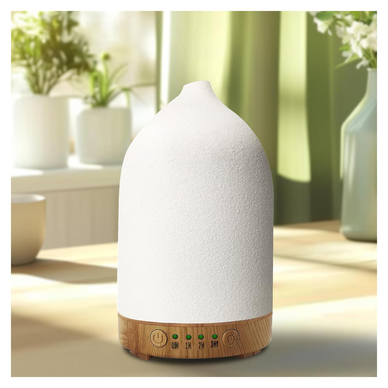 Difusor de Aceite Esencial Vasysvi 100ml Cerámica Blanco