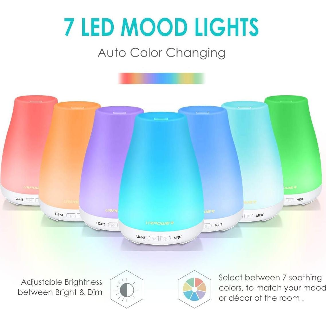 Difusor de Aceite Esencial URPOWER 2da Generación 100ml Blanco