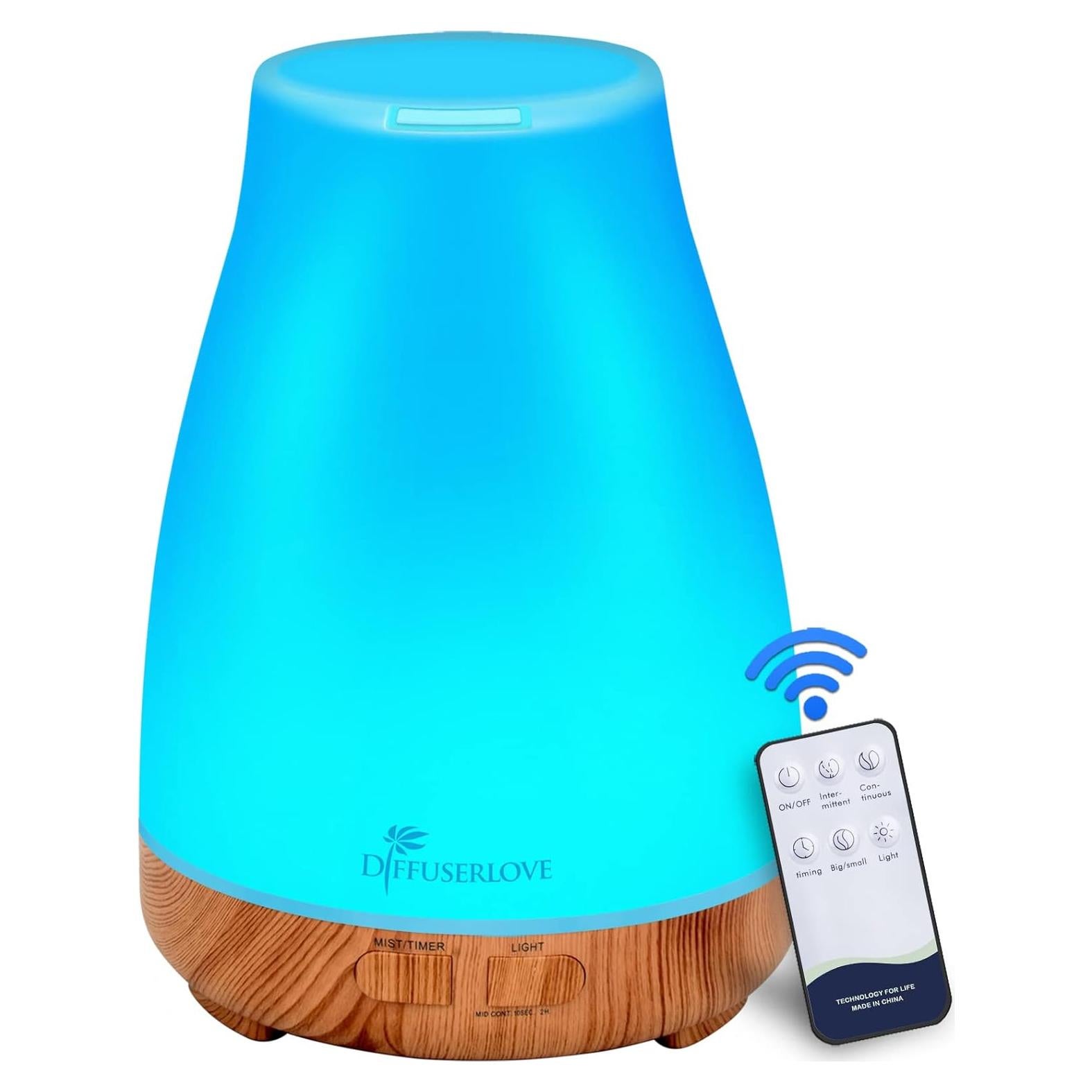 Difusor de Aceite Esencial 300ml Diffuserlove con Control Remoto