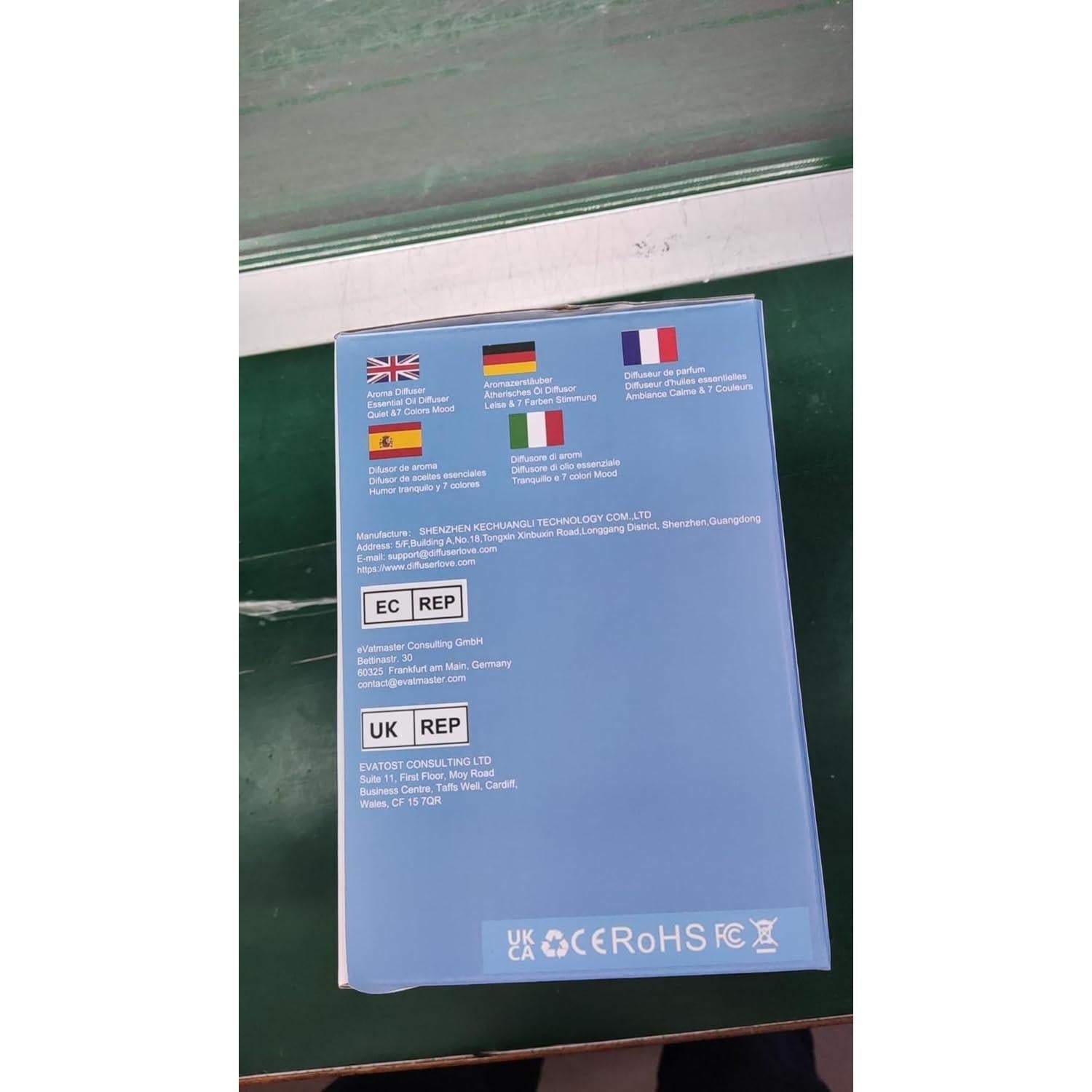 Difusor de Aceite Esencial 300ml Diffuserlove con Control Remoto