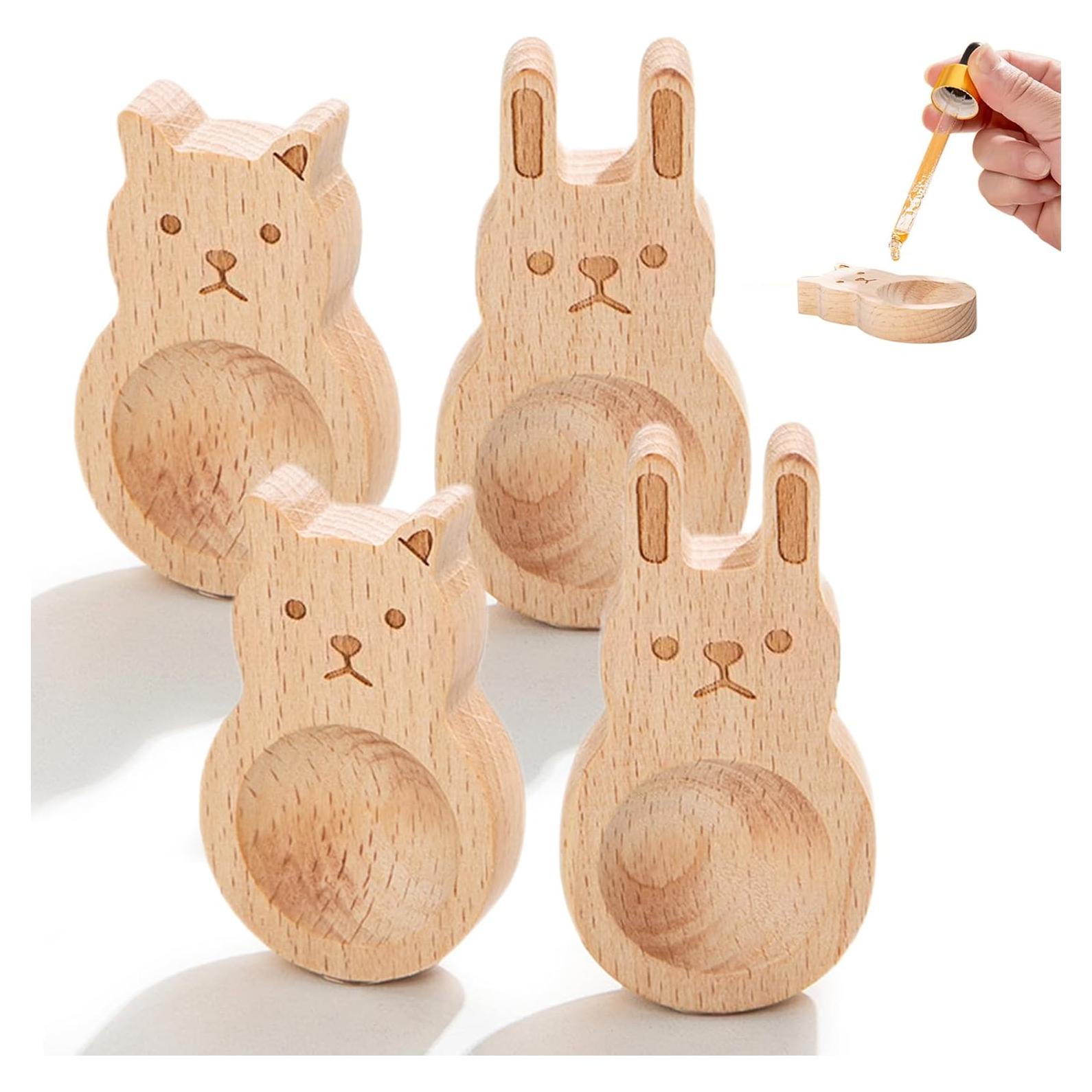 Difusor de Aceite Esencial SAMIQU - 4 Piezas Madera de Haya