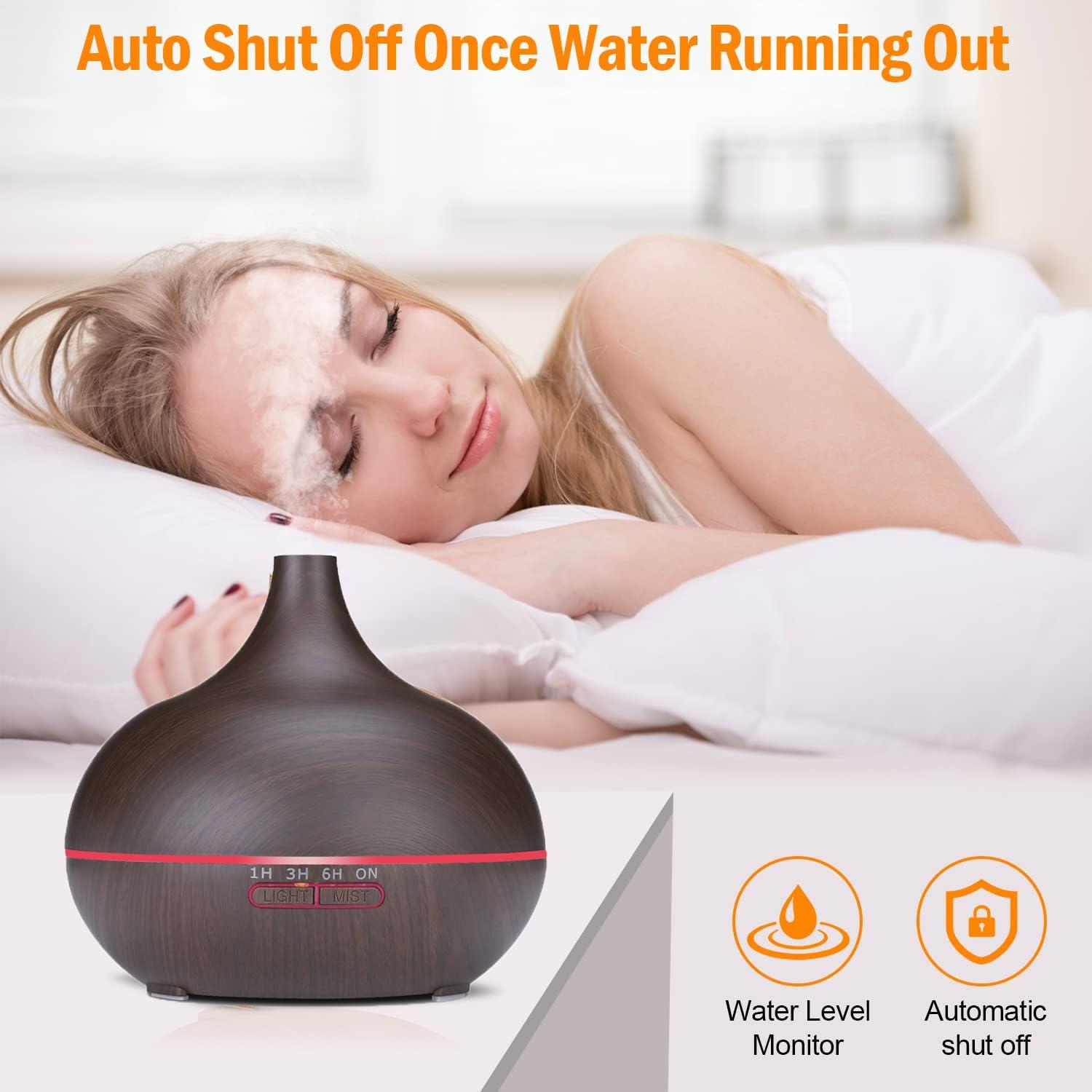 Difusor de Aceites Esenciales Lapeort 550ml Ultra Silencioso