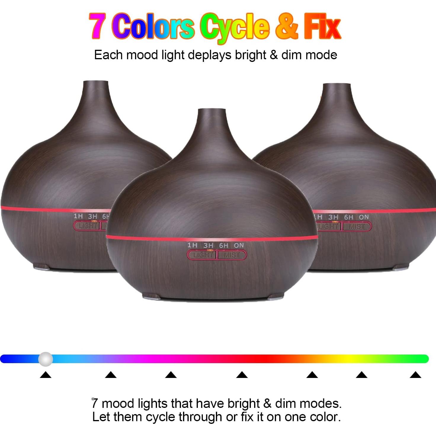 Difusor de Aceites Esenciales Lapeort 550ml Ultra Silencioso