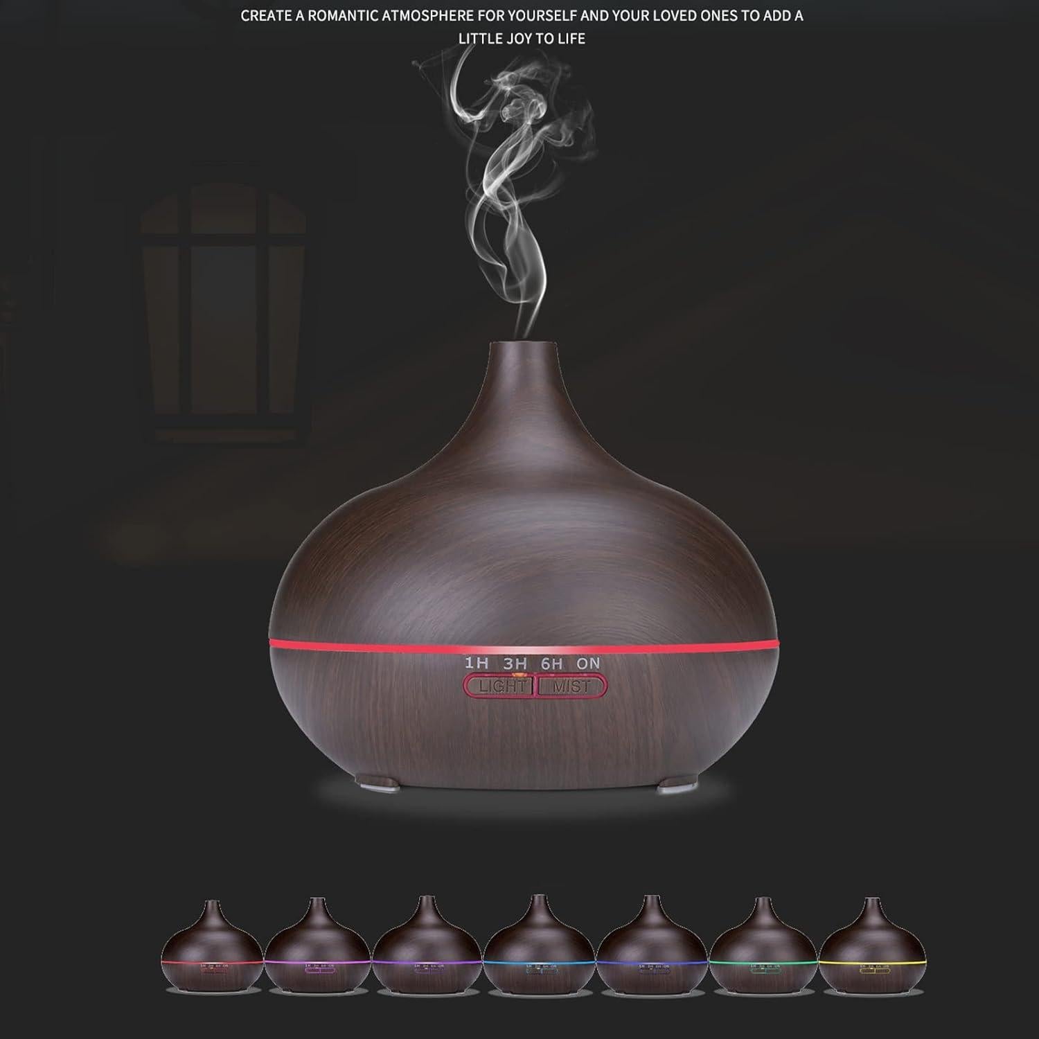 Difusor de Aceites Esenciales Lapeort 550ml Ultra Silencioso