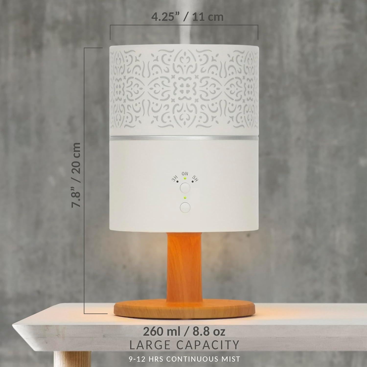 Difusor de Aceite Esencial Earnest Living 260ml Aromaterapia