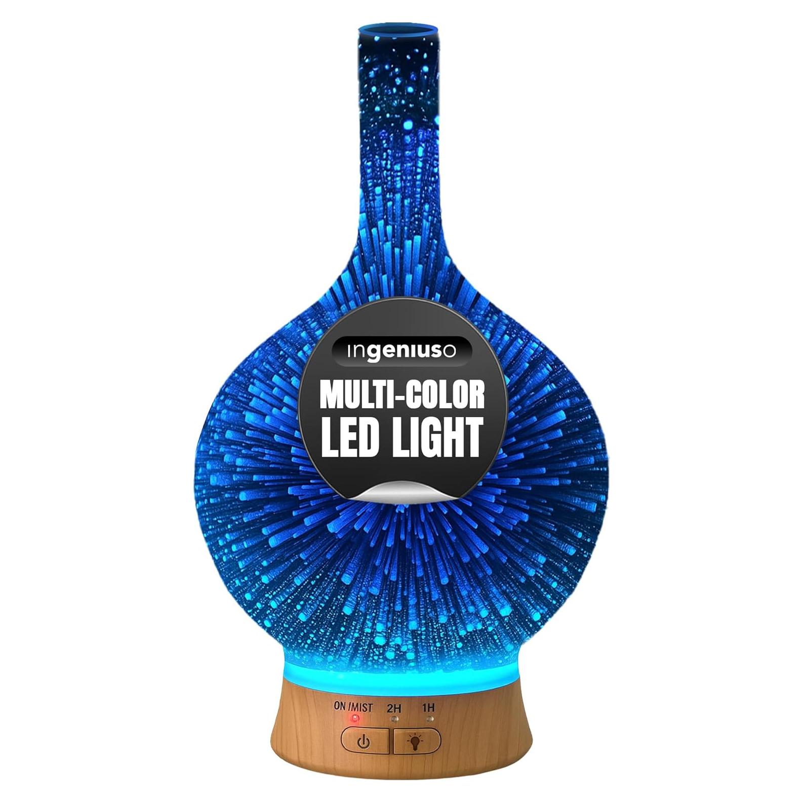 Difusor de Aceites Esenciales Ingeniuso 100ml LED Multicolor