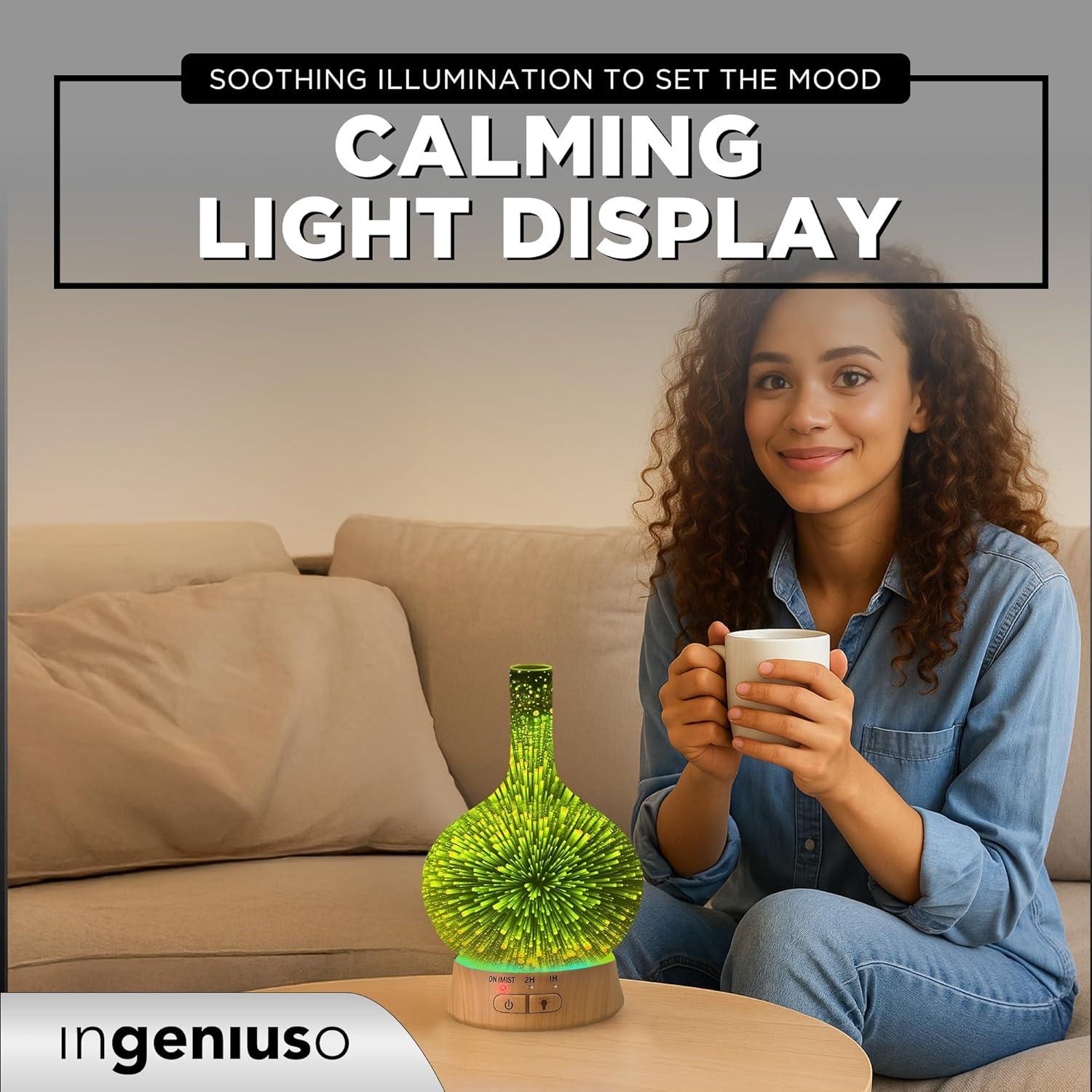 Difusor de Aceites Esenciales Ingeniuso 100ml LED Multicolor