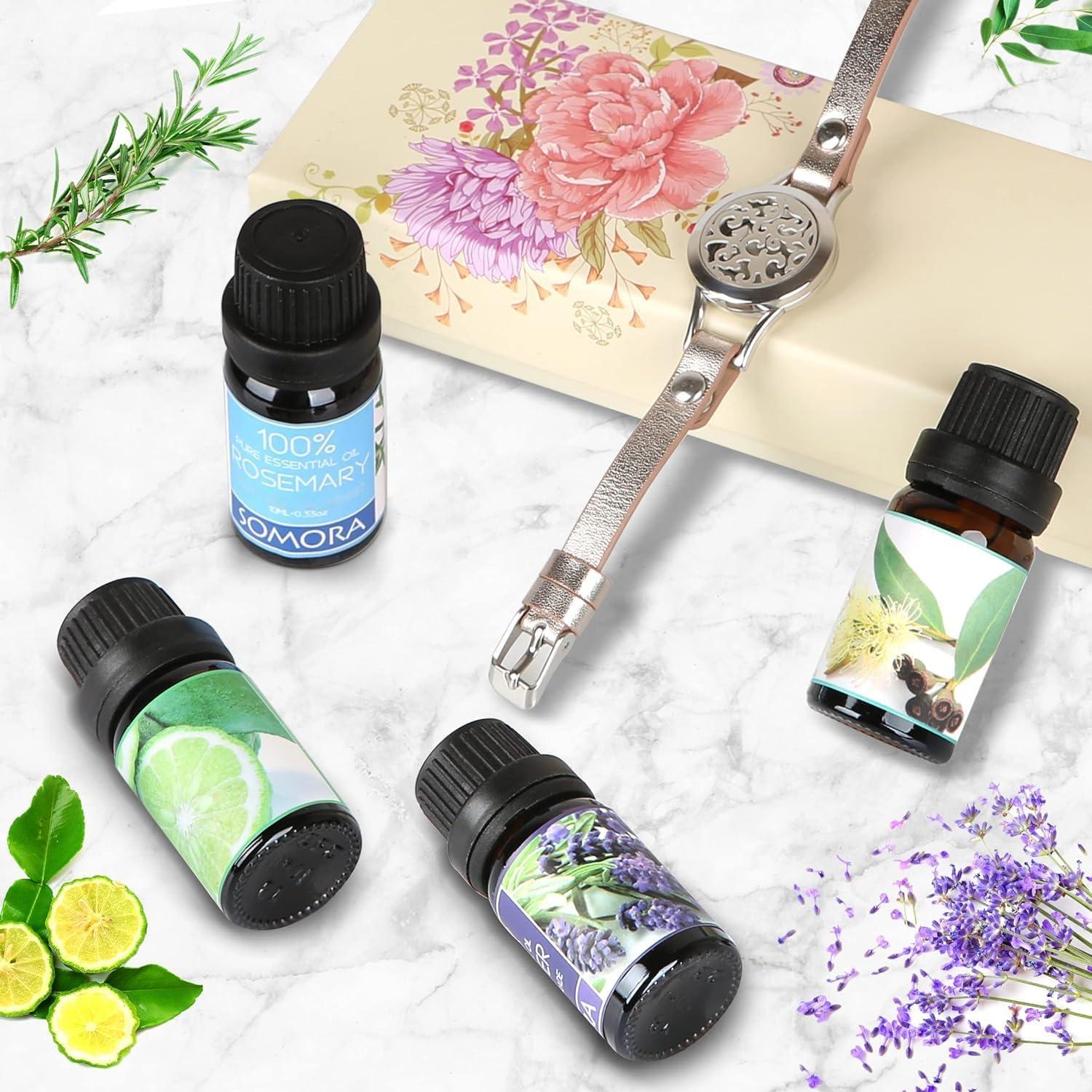 Set de Pulsera Difusora SOMORA con Aceites Esenciales 10ml