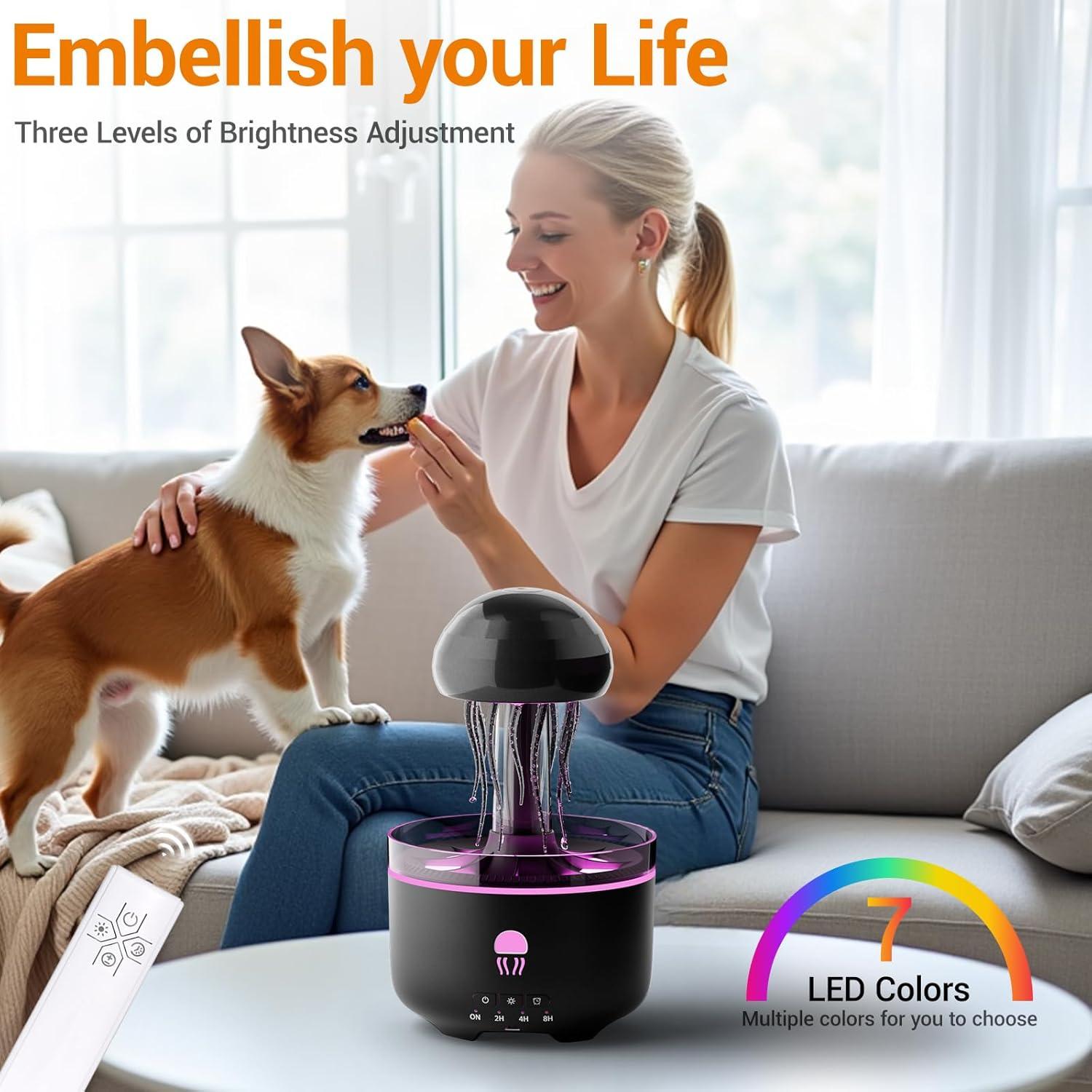 Difusor de Aceite Esencial DFPEB 300ML con Control Remoto y Luz LED