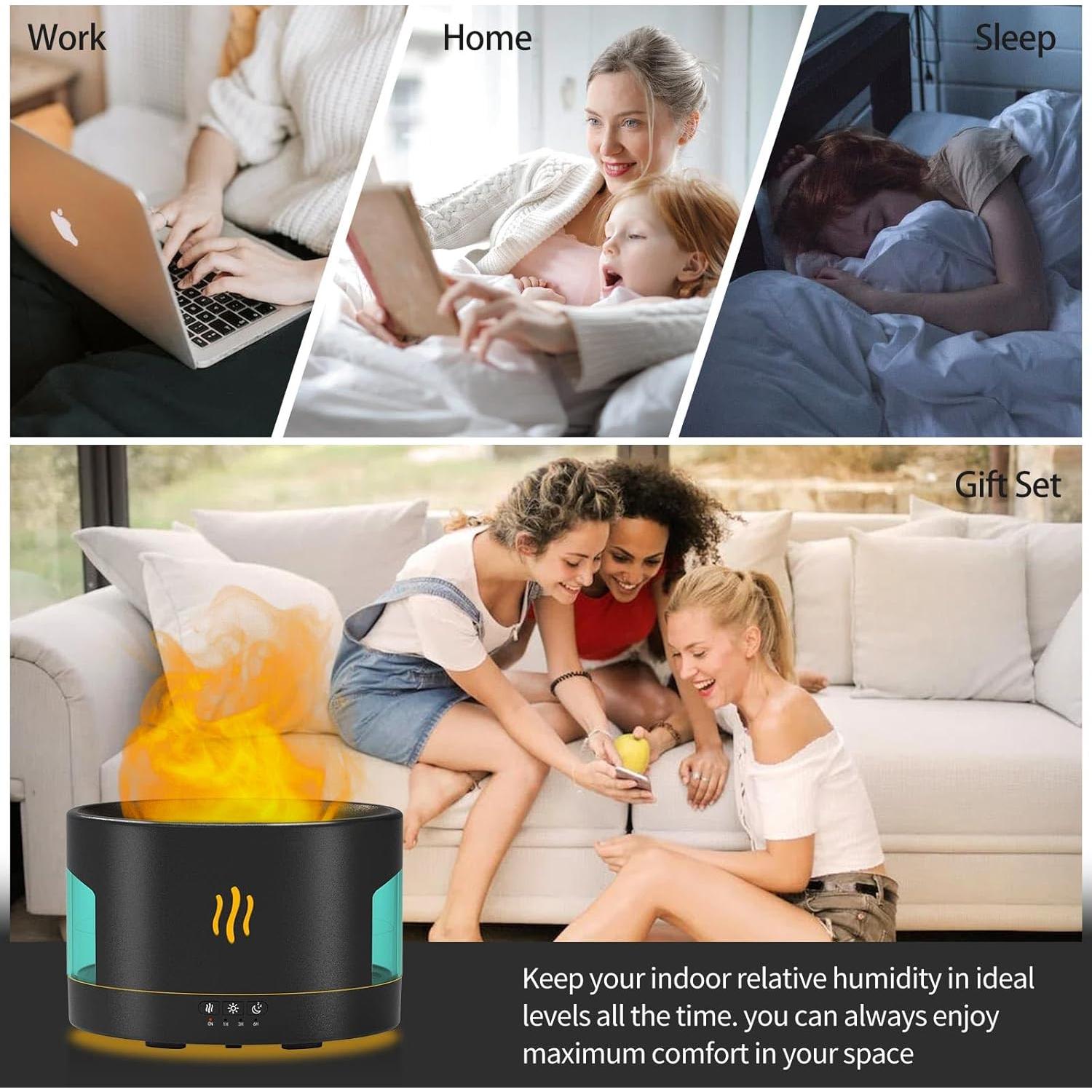 Difusor de Aceite Esencial PLUWEL 450ML con Bluetooth y Luz LED