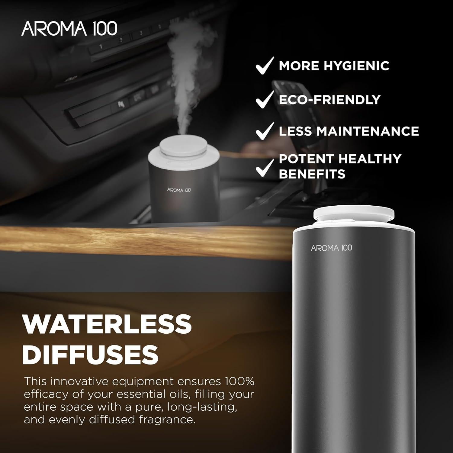 Difusor de Aceite Esencial Sin Agua aroma100 Gris 20ml