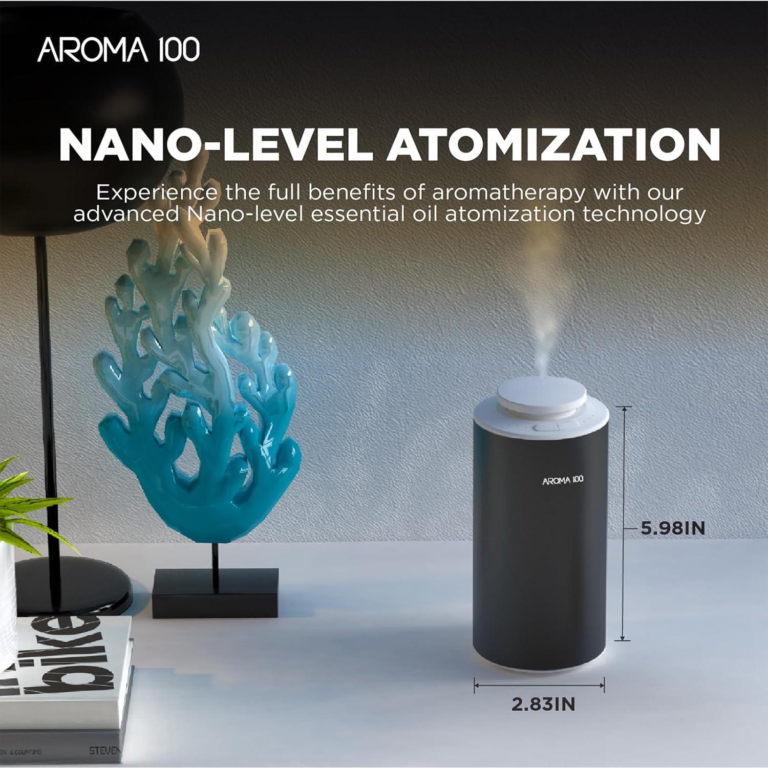 Difusor de Aceite Esencial Sin Agua aroma100 Gris 20ml