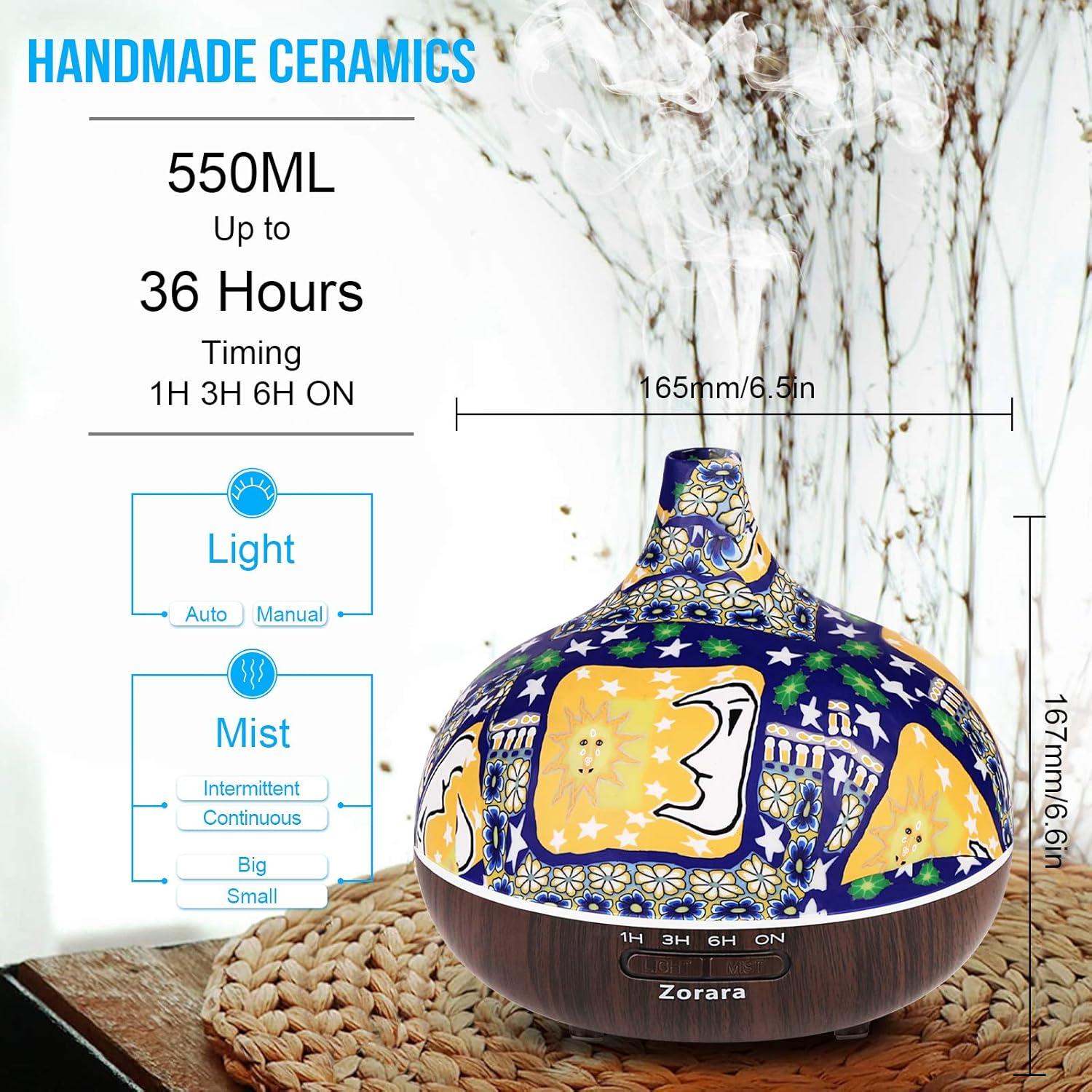 Difusor de Aceite Esencial Zorara 550ml con Control Remoto