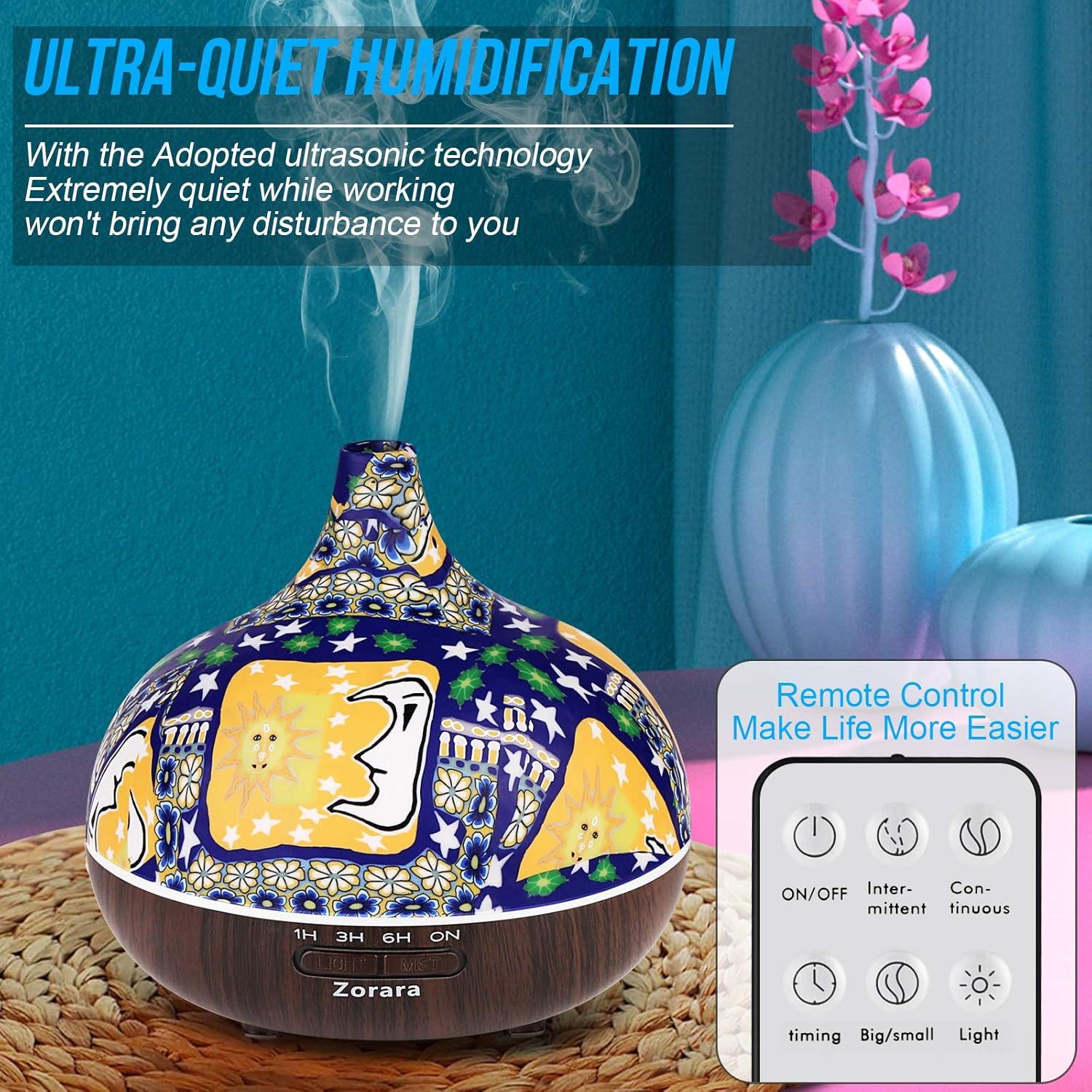 Difusor de Aceite Esencial Zorara 550ml con Control Remoto