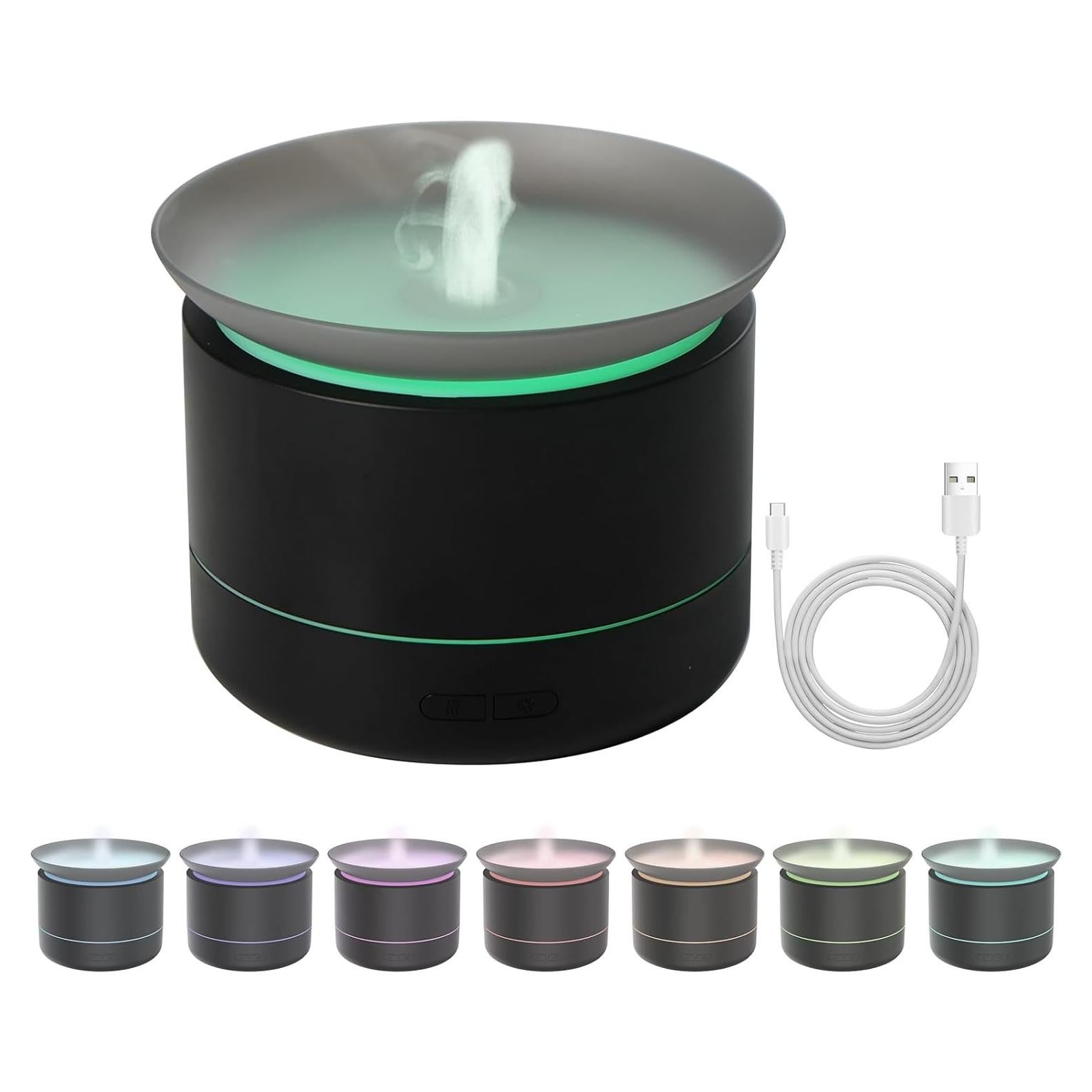 Difusor de Aceite Esencial Rican 200ml con Luz Nocturna 7 Colores