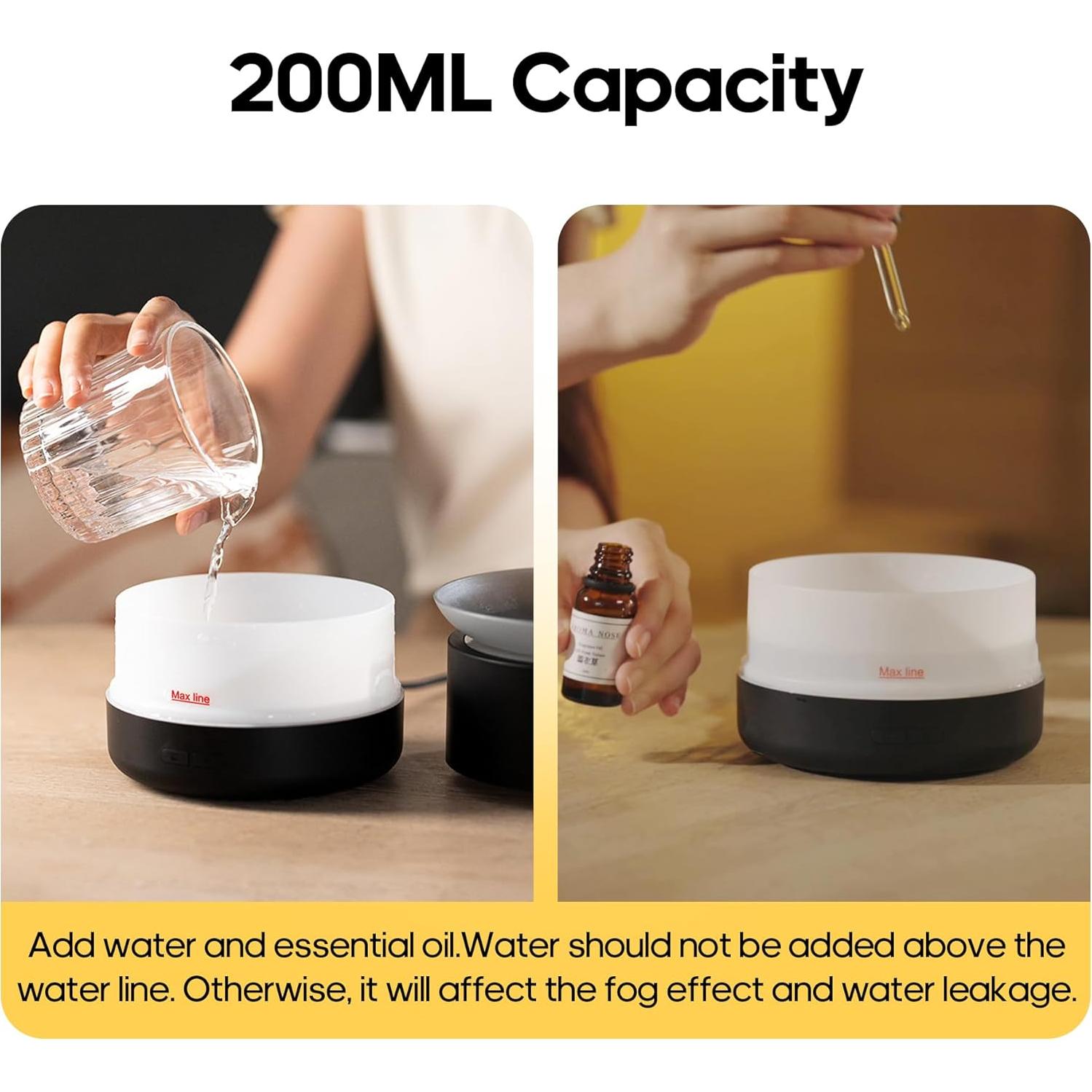 Difusor de Aceite Esencial Rican 200ml con Luz Nocturna 7 Colores